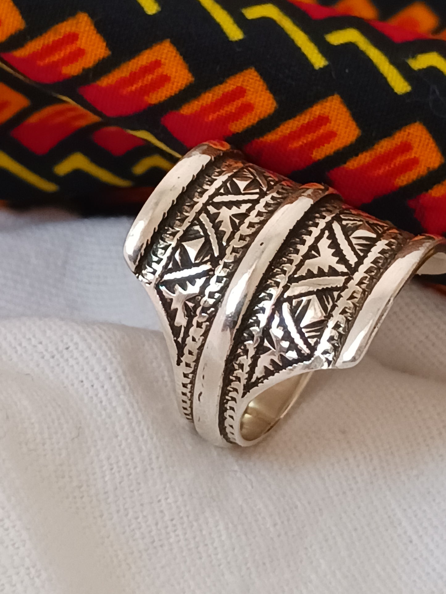 Bague touareg en argent massif