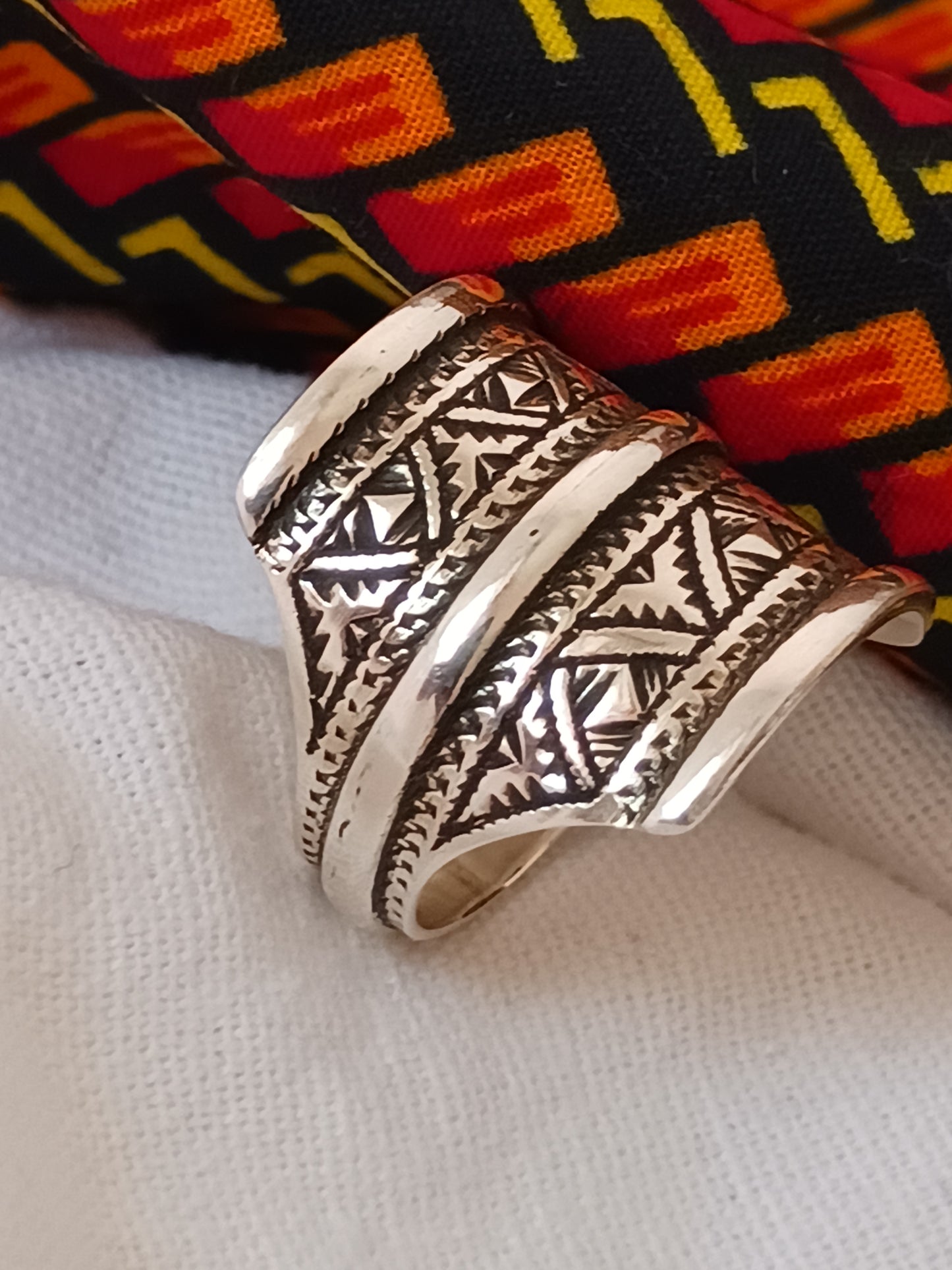 Bague touareg en argent massif