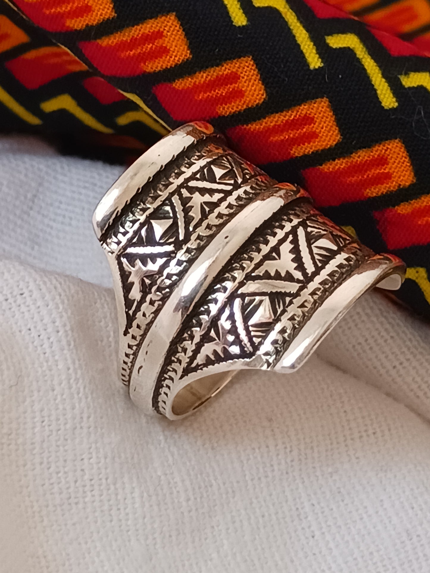 Bague touareg en argent massif