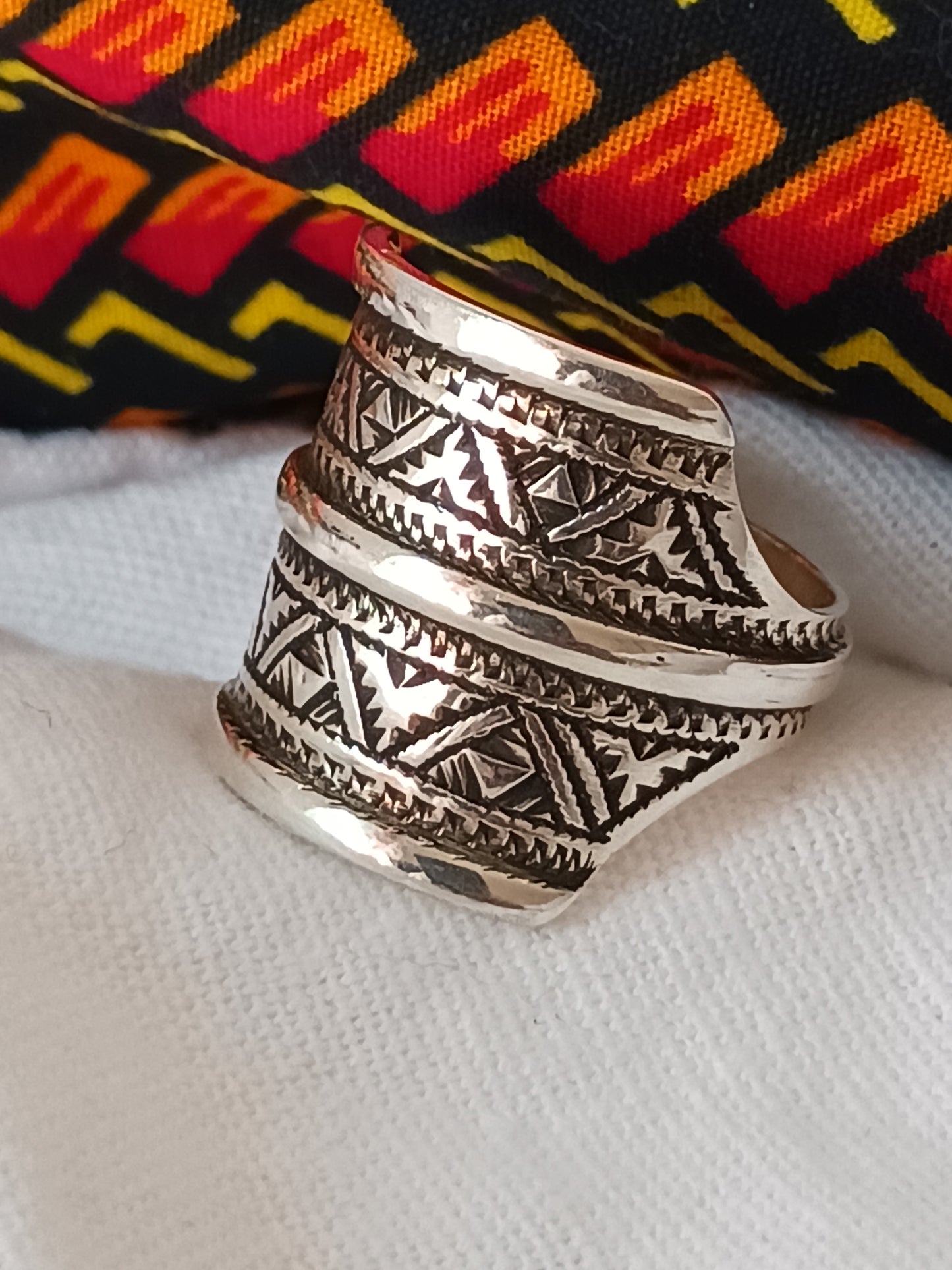 Bague touareg en argent massif