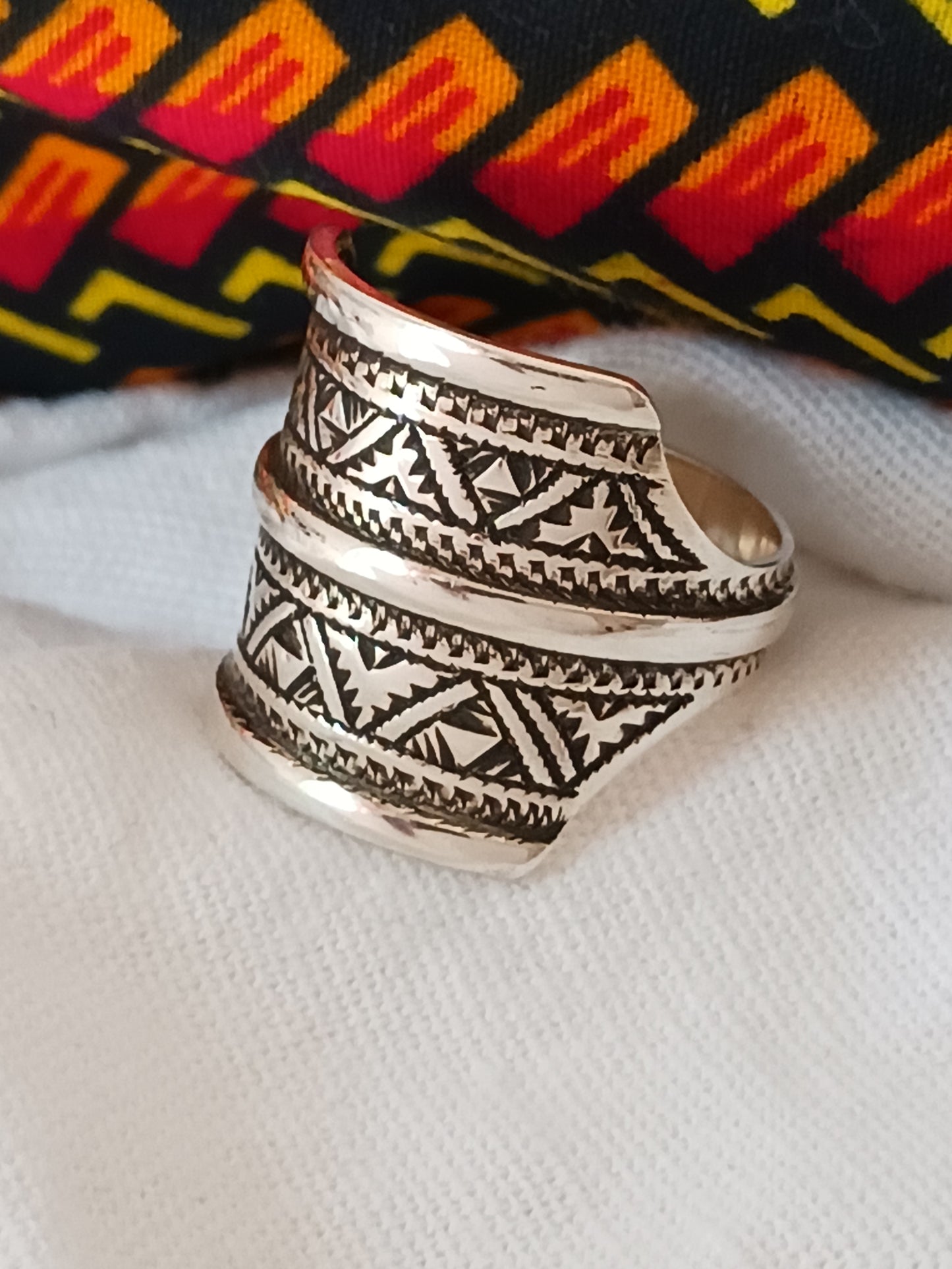 Bague touareg en argent massif