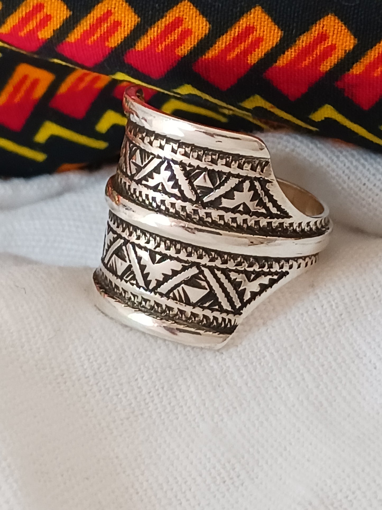 Bague touareg en argent massif