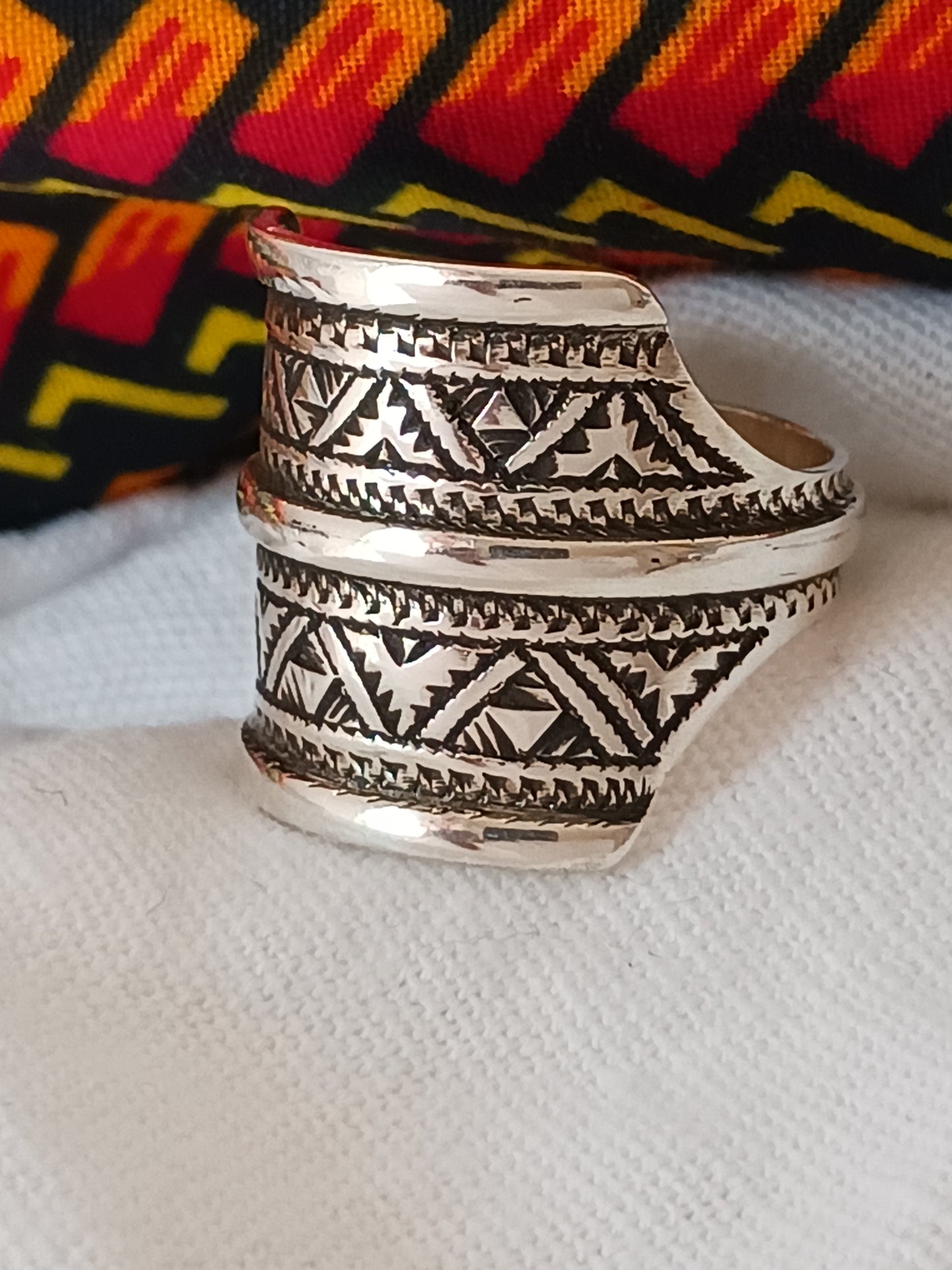 Bague touareg en argent massif