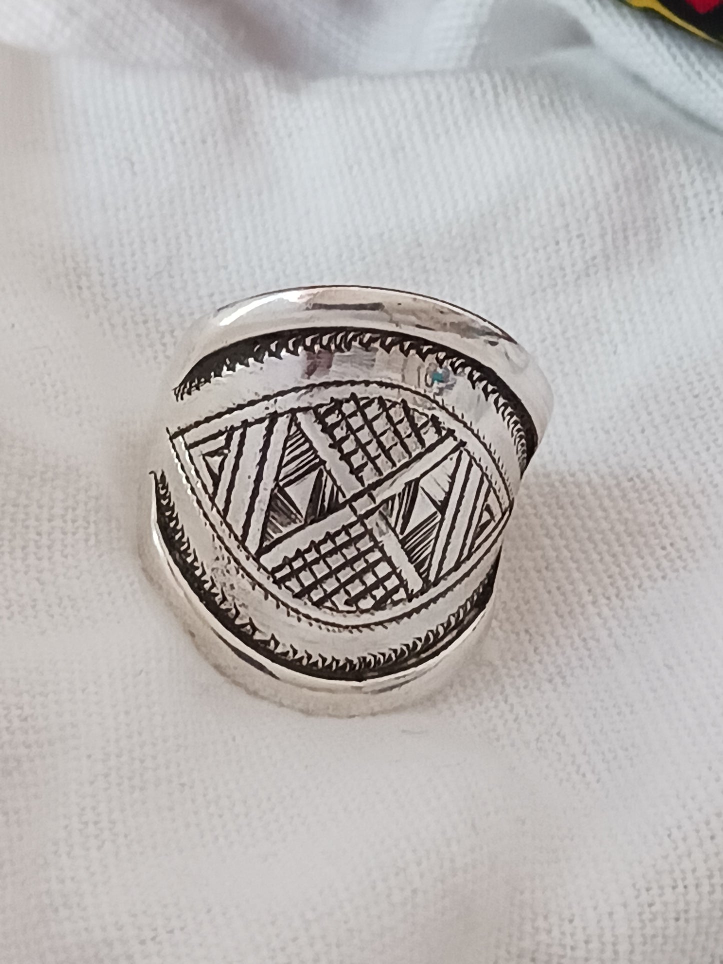 Bague touareg en argent massif