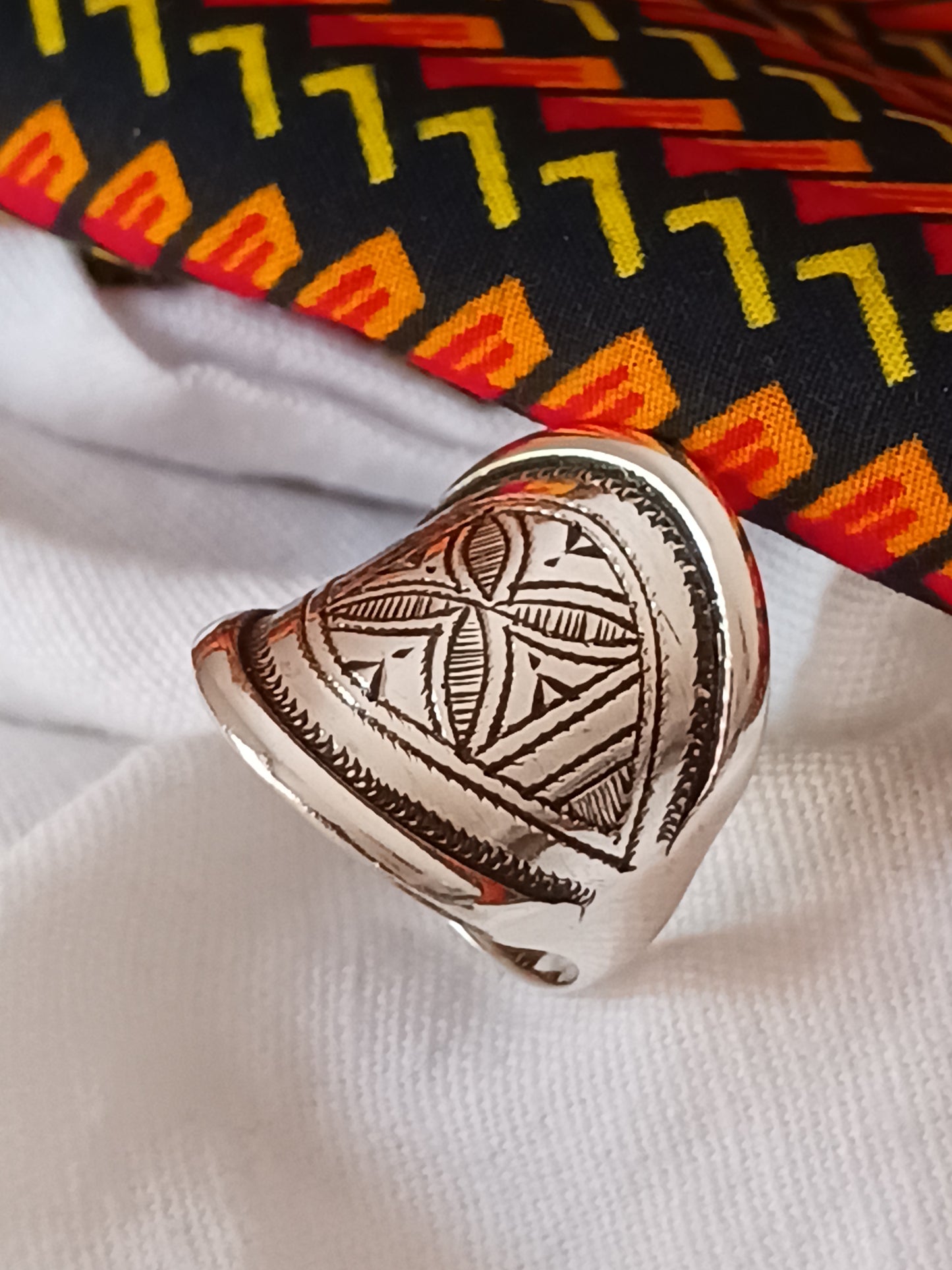 Bague touareg en argent massif