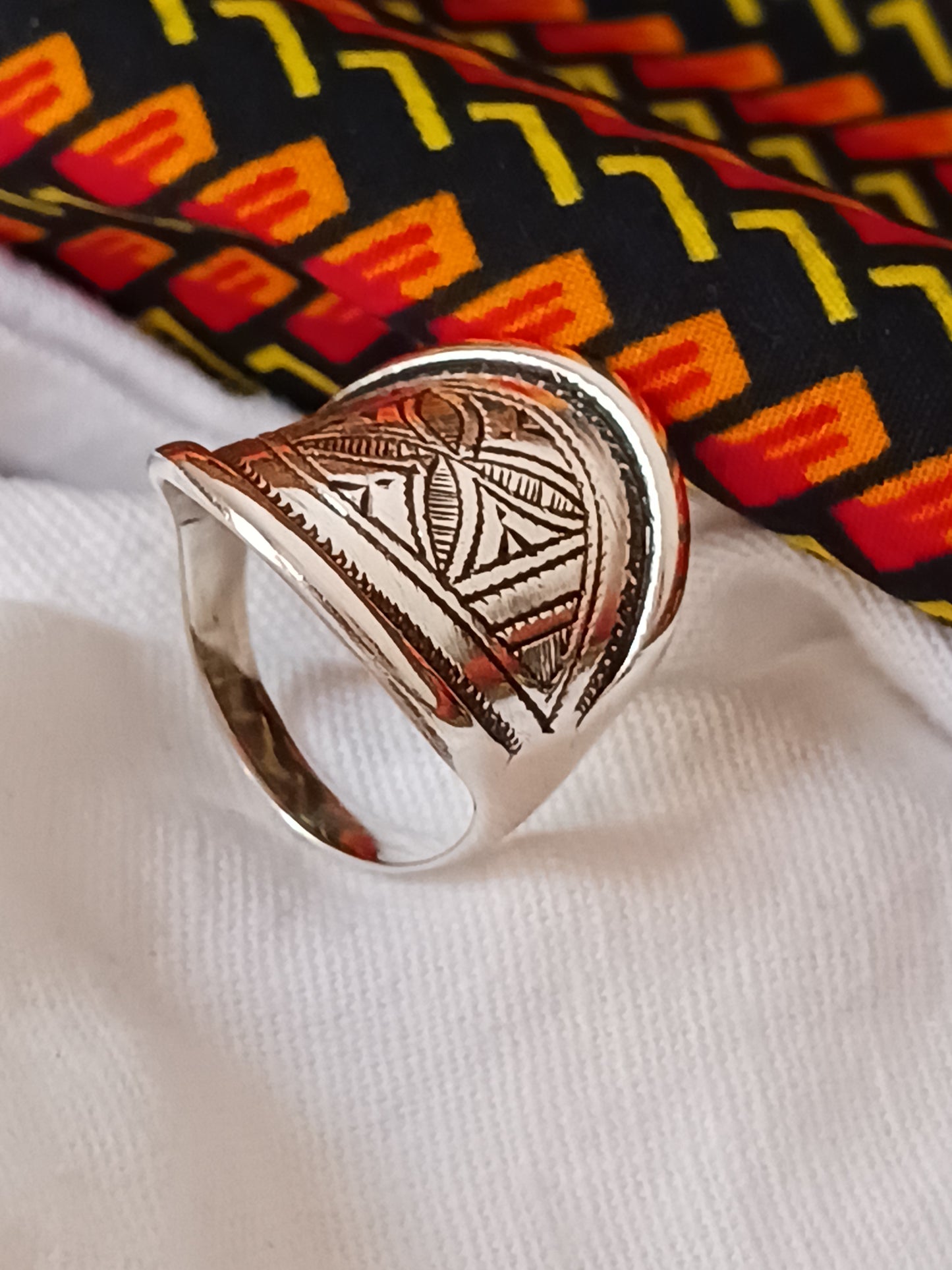 Bague touareg en argent massif