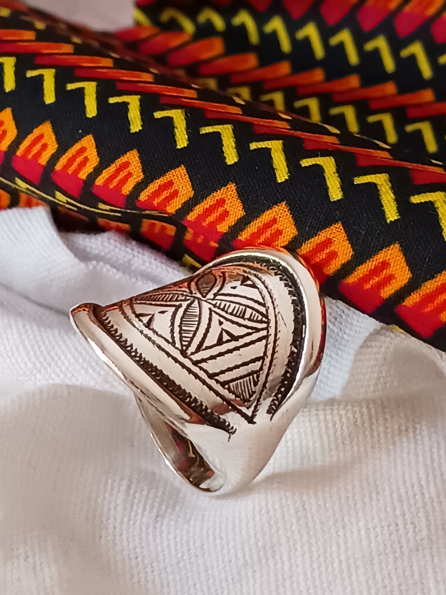 Bague touareg en argent massif