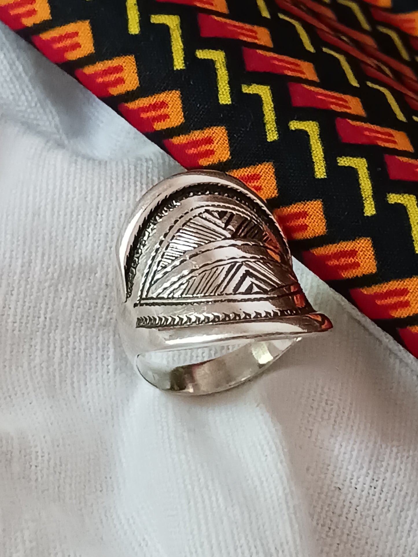 Bague touareg en argent massif