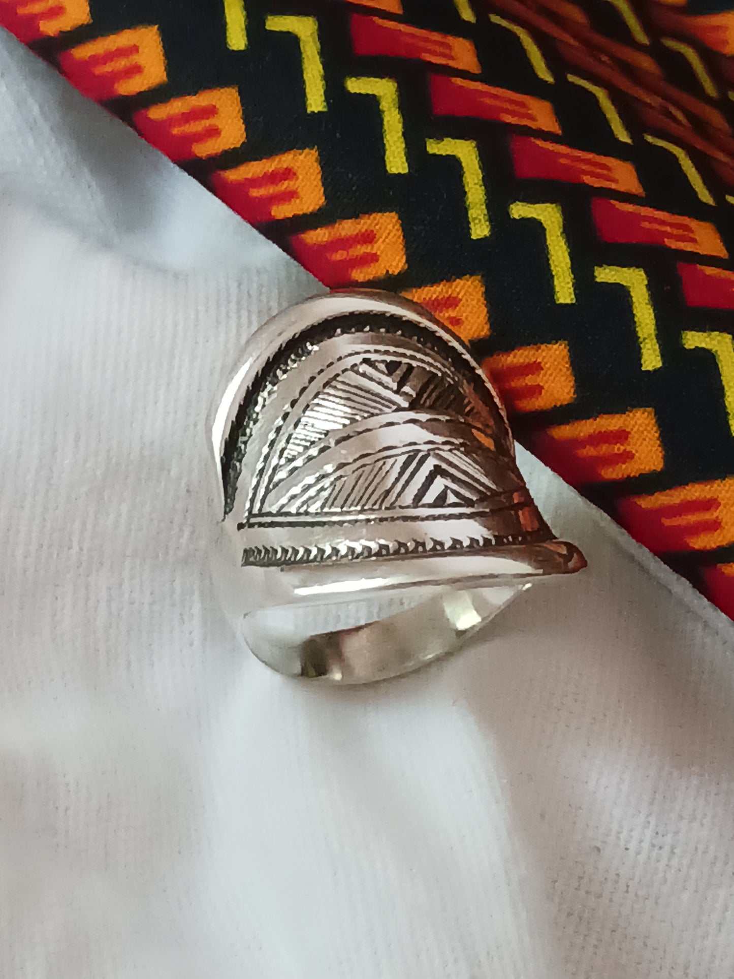 Bague touareg en argent massif