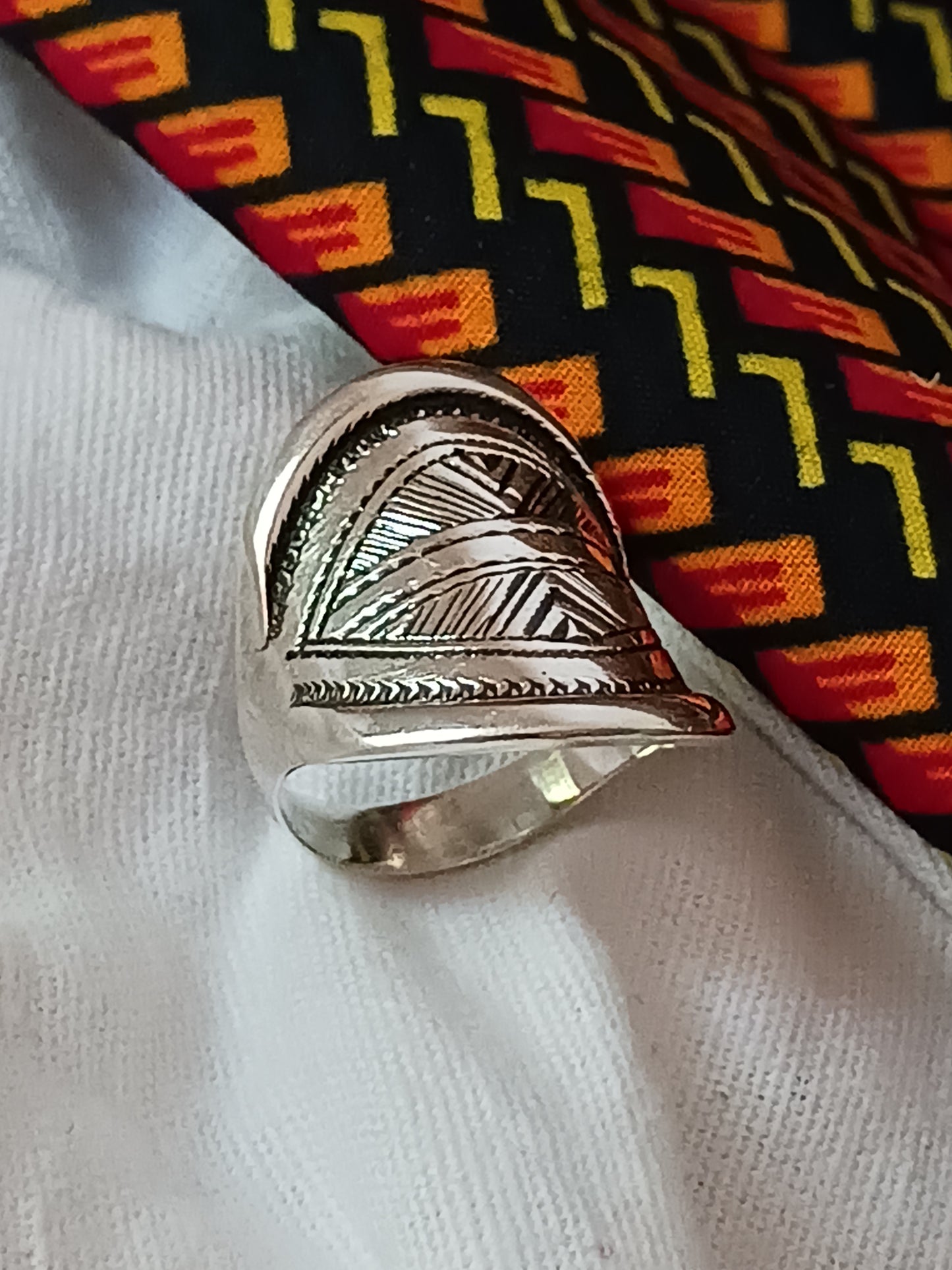 Bague touareg en argent massif