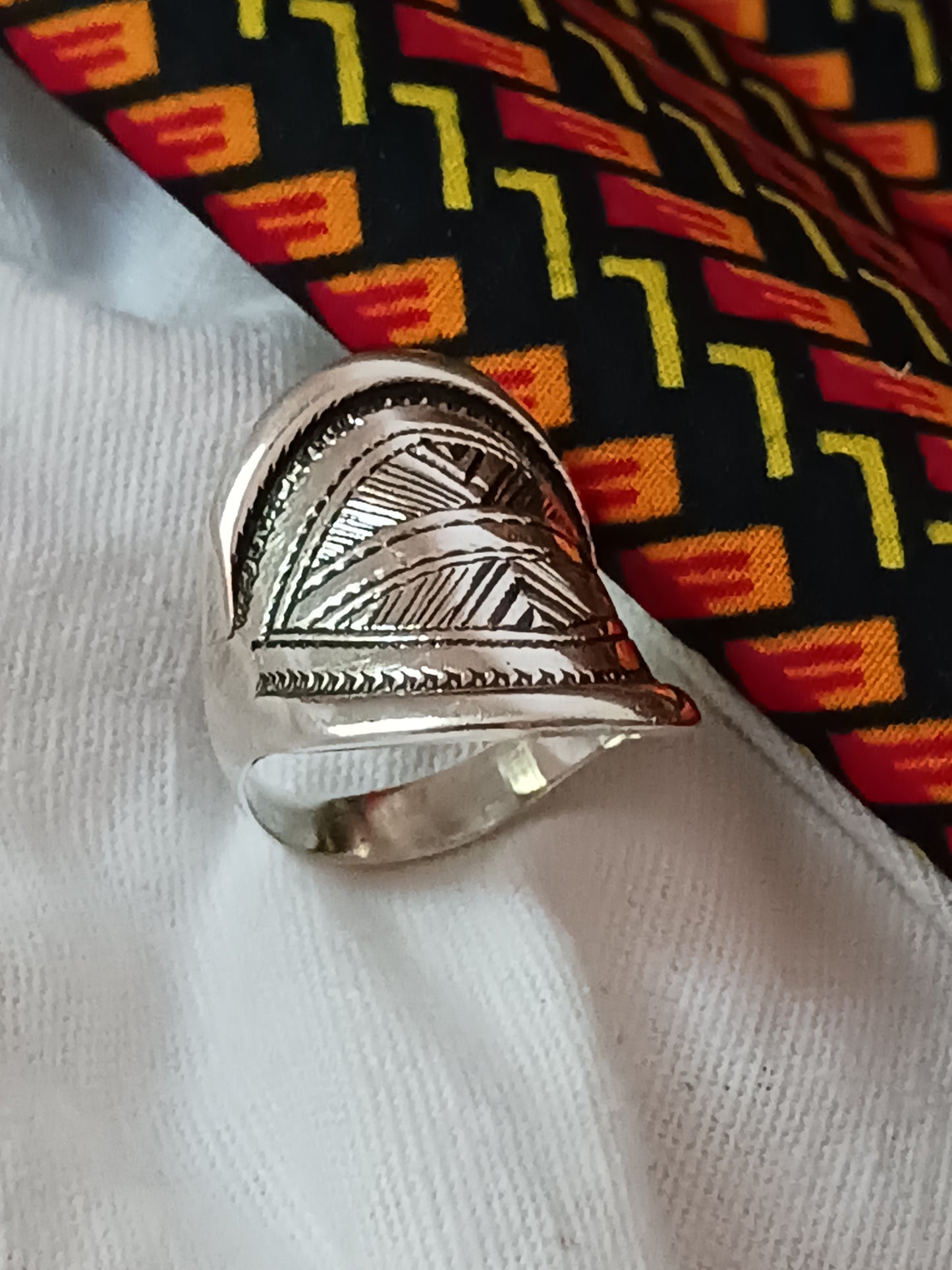 Bague touareg en argent massif