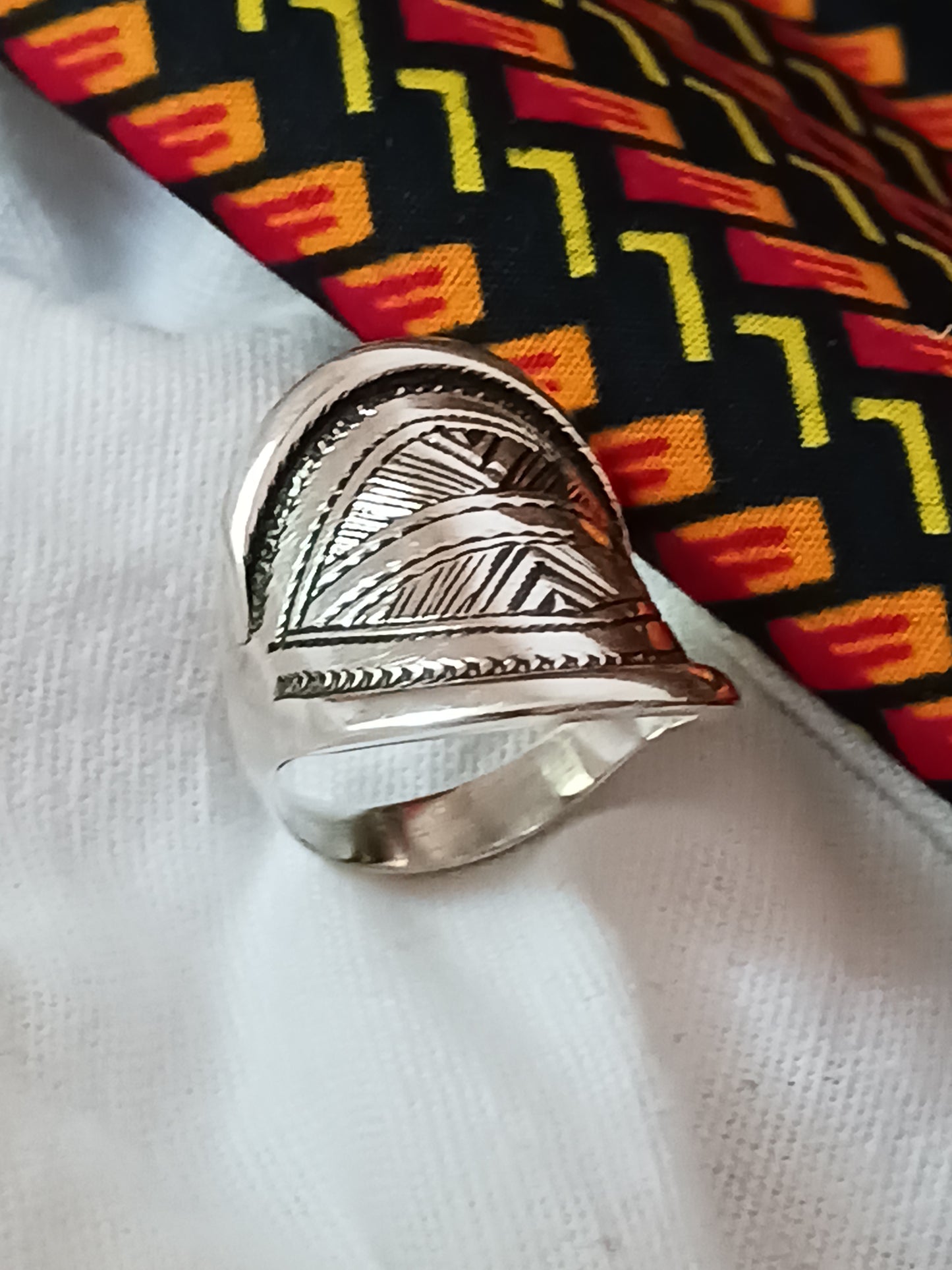 Bague touareg en argent massif
