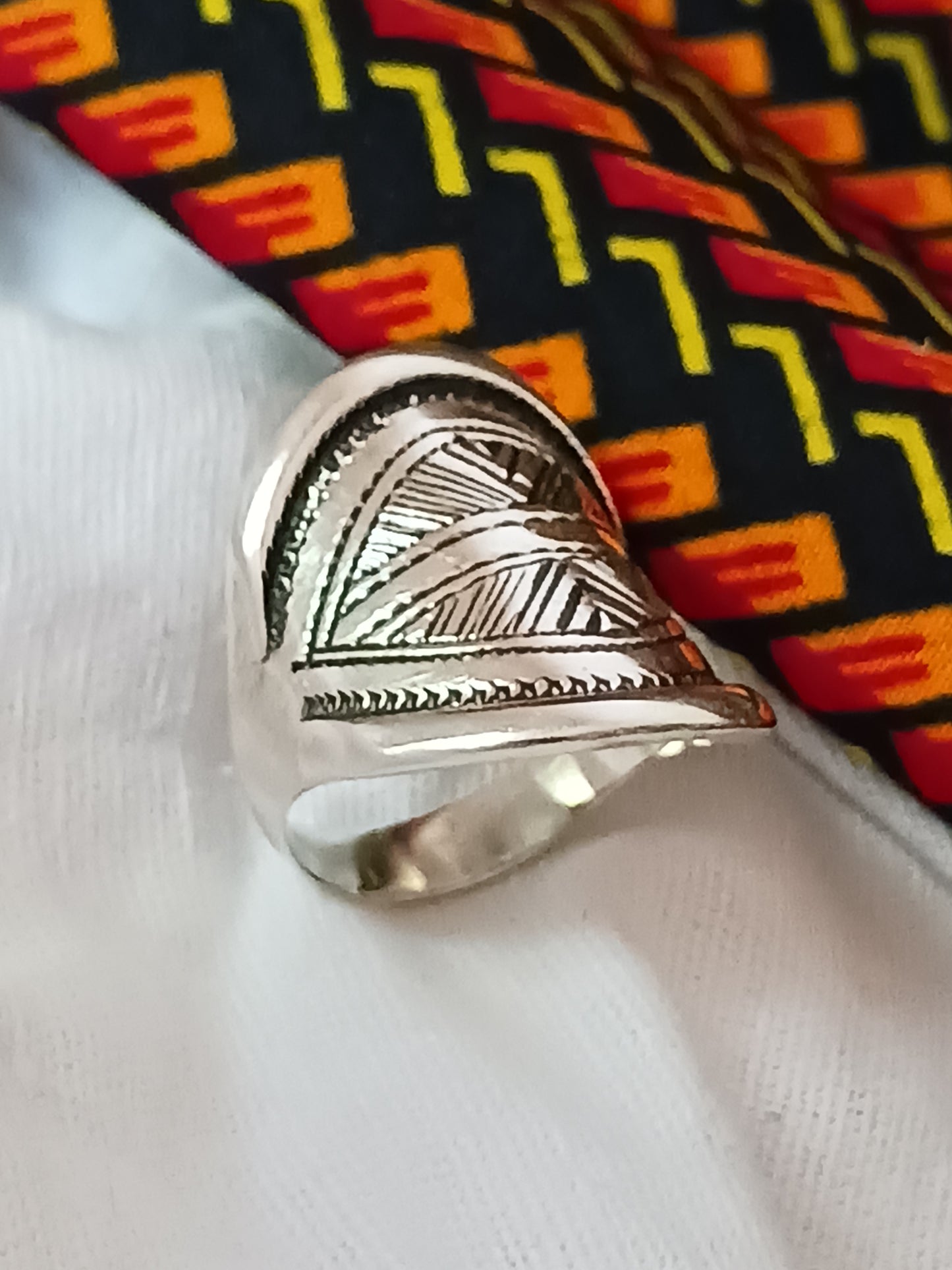 Bague touareg en argent massif