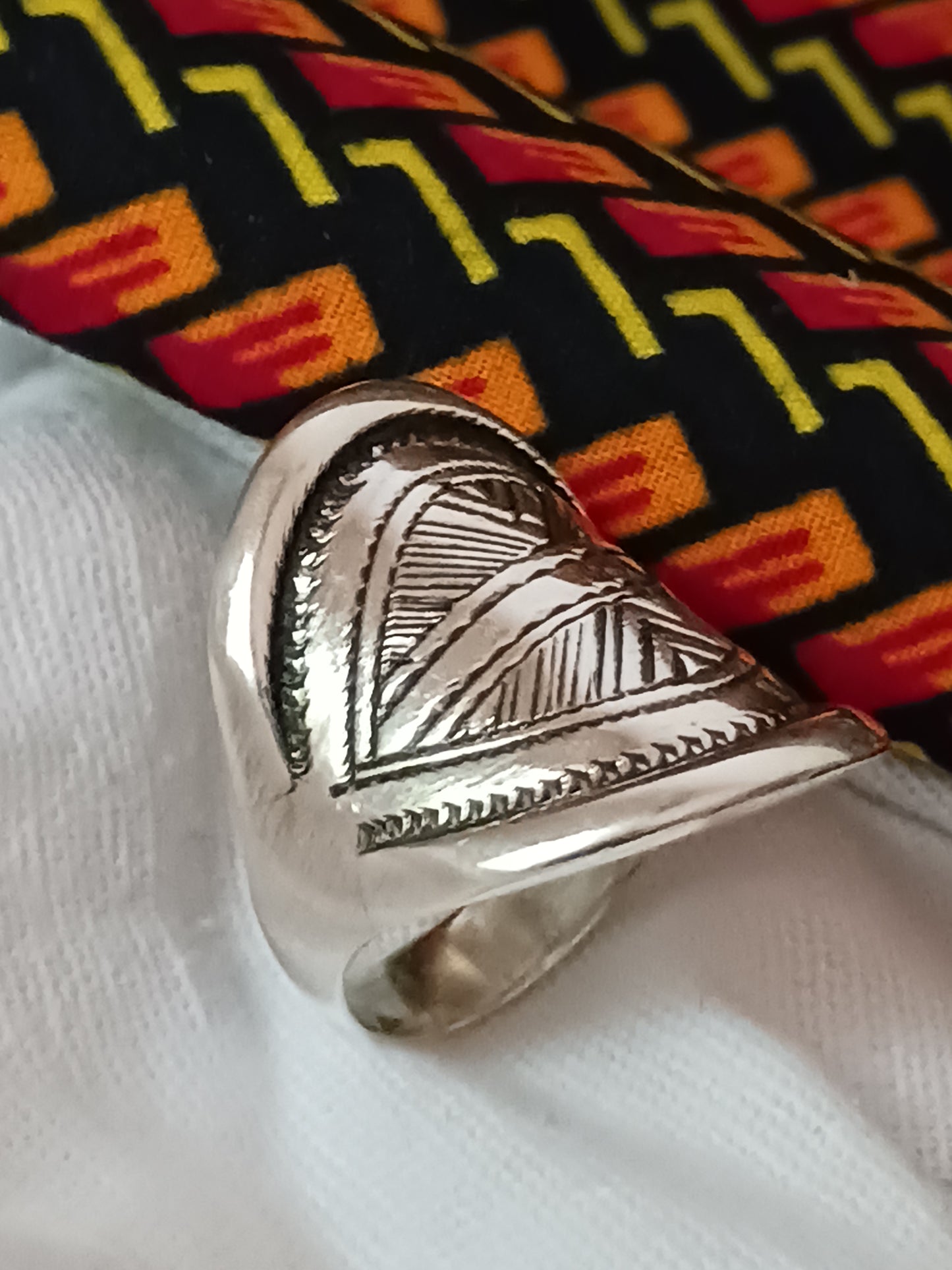 Bague touareg en argent massif