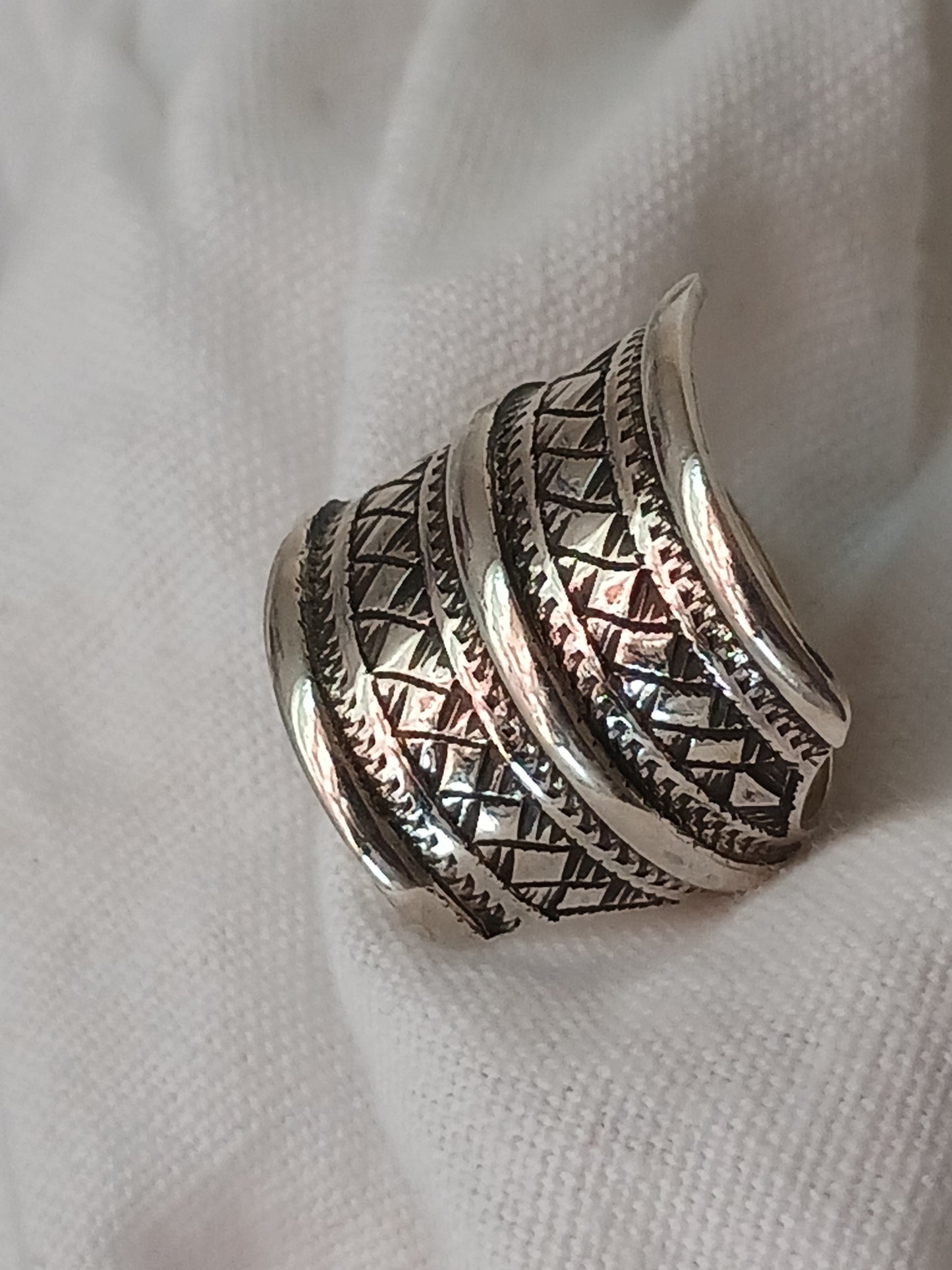 Bague touareg en argent massif