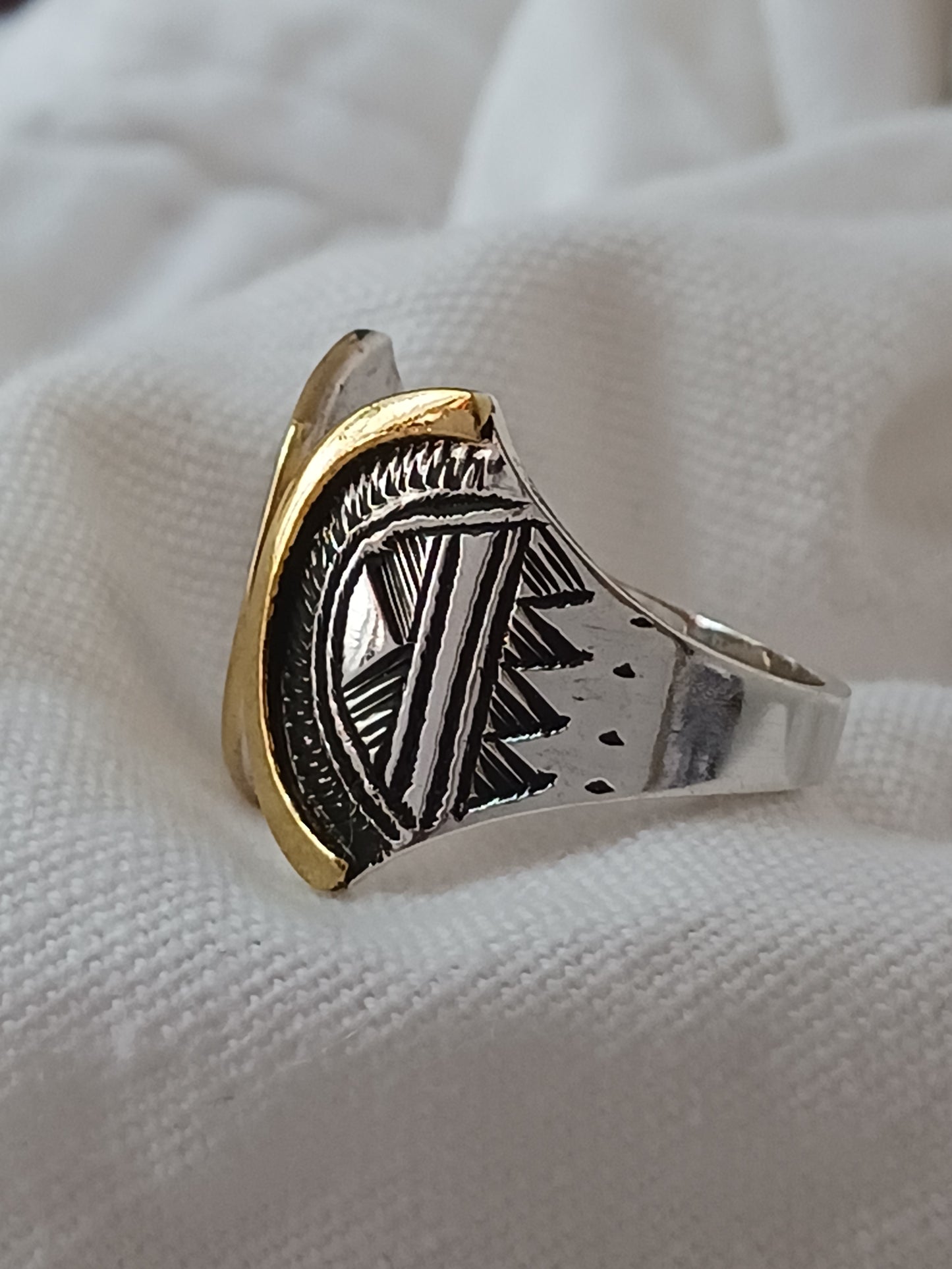Bague touareg en argent massif