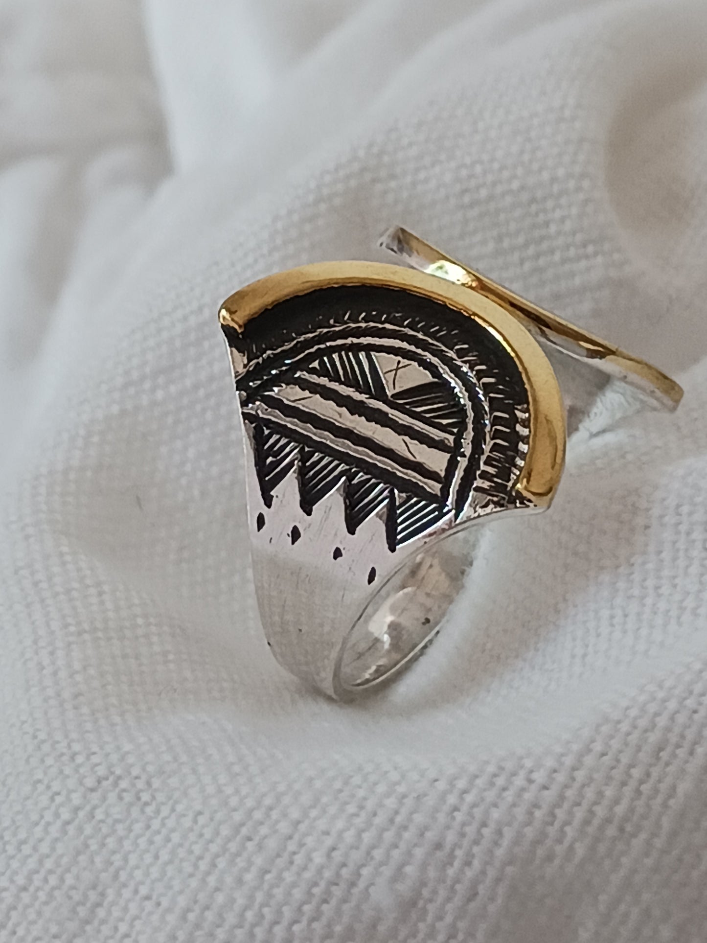 Bague touareg en argent massif