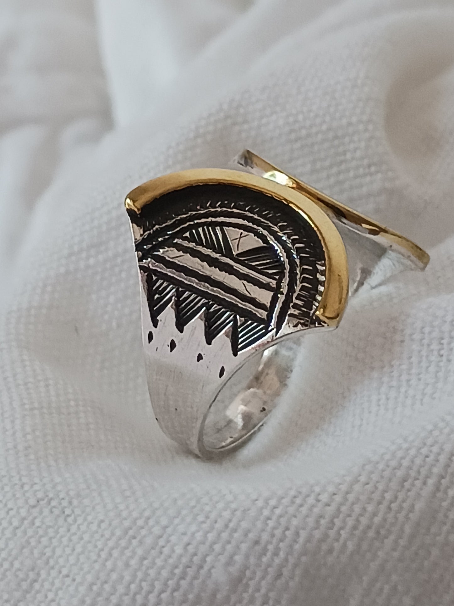 Bague touareg en argent massif