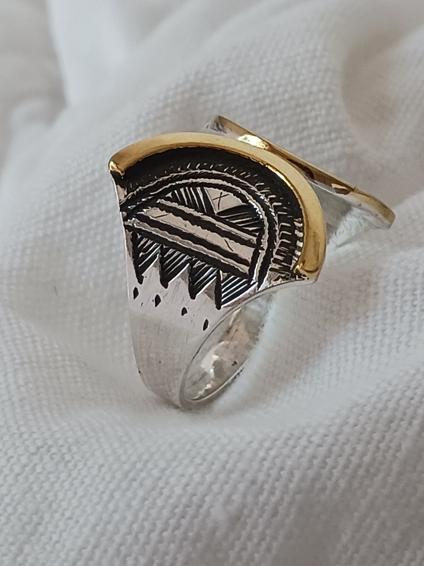 Bague touareg en argent massif