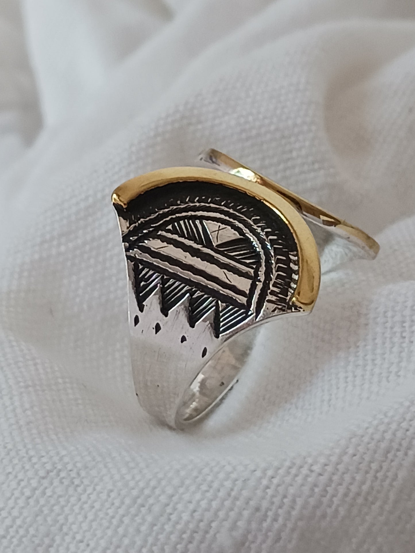 Bague touareg en argent massif