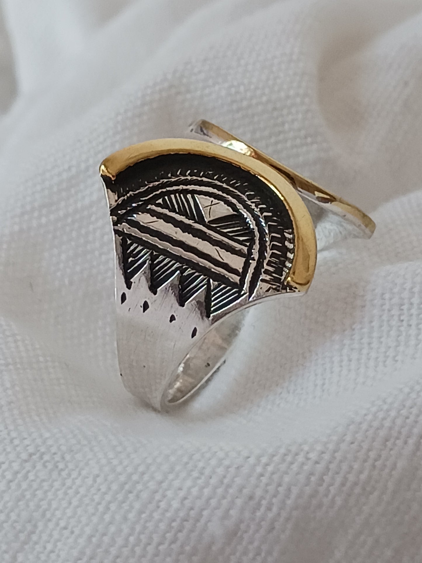 Bague touareg en argent massif