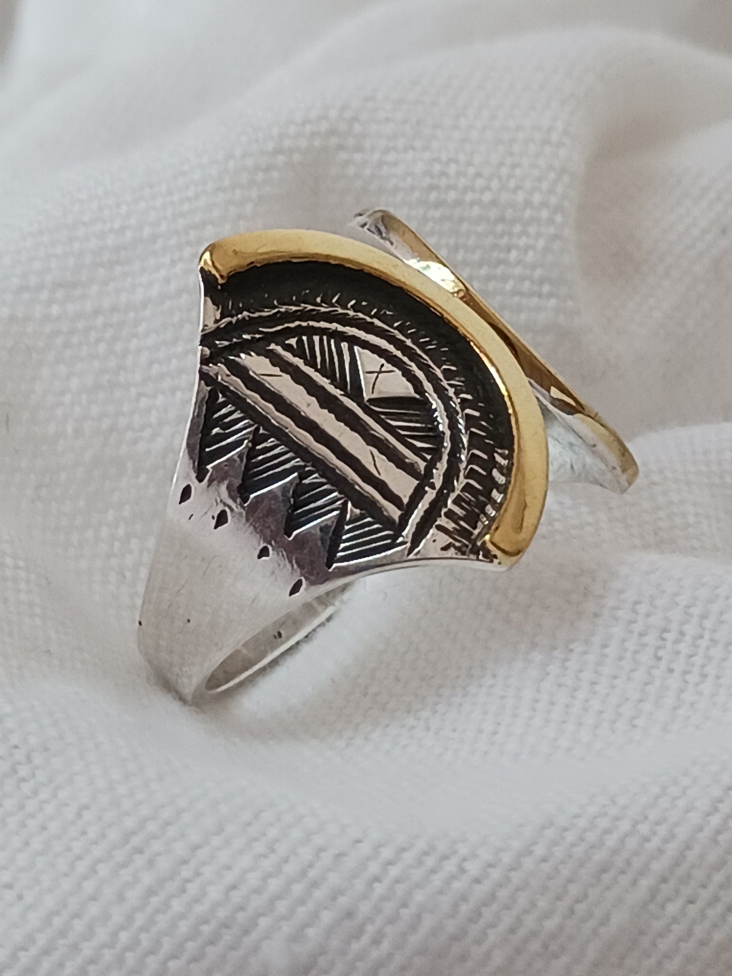Bague touareg en argent massif