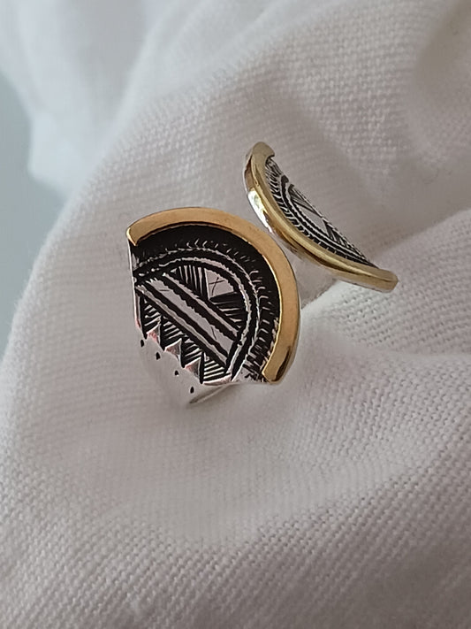 Bague touareg en argent massif