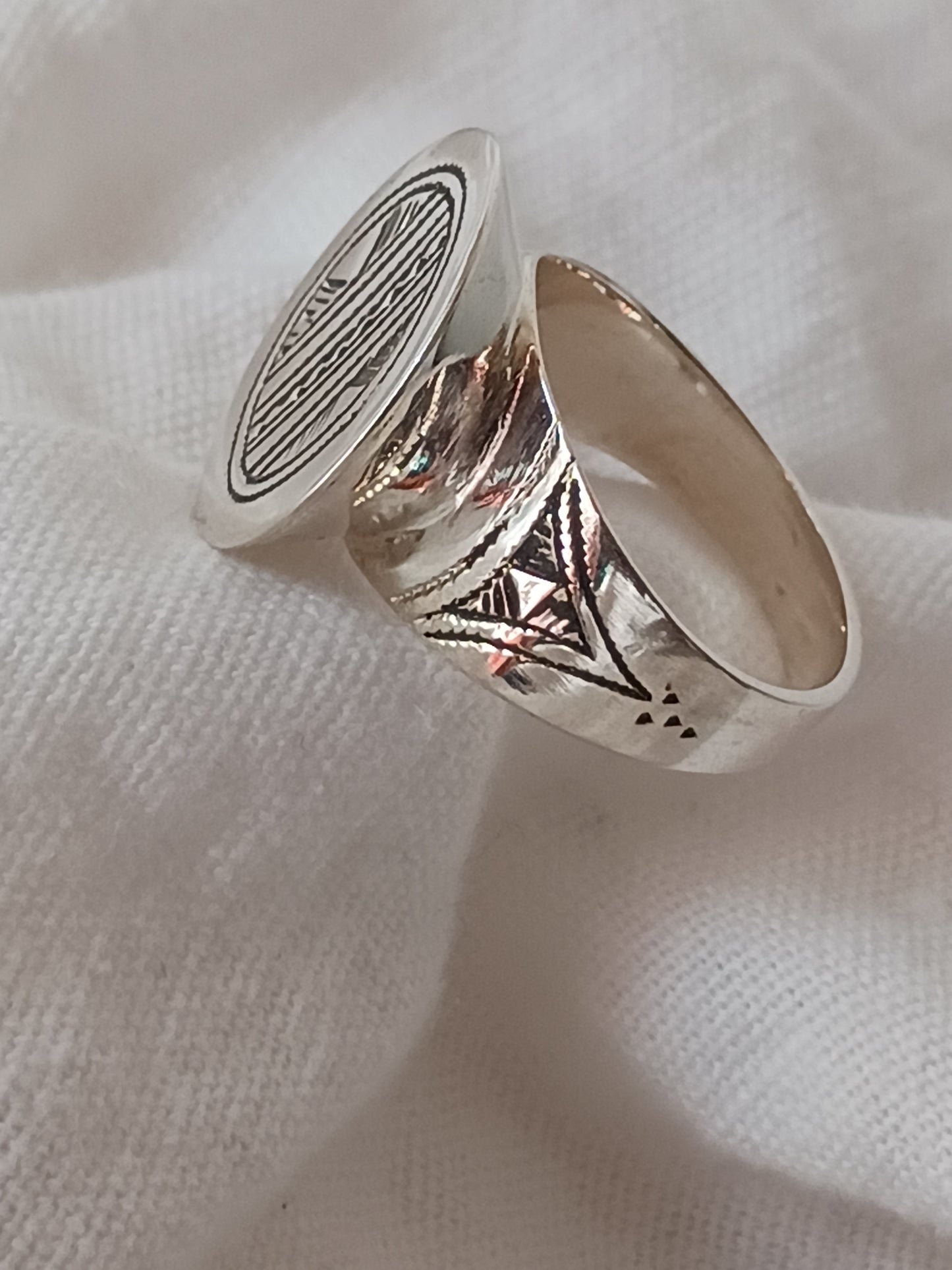 Bague touareg en argent massif