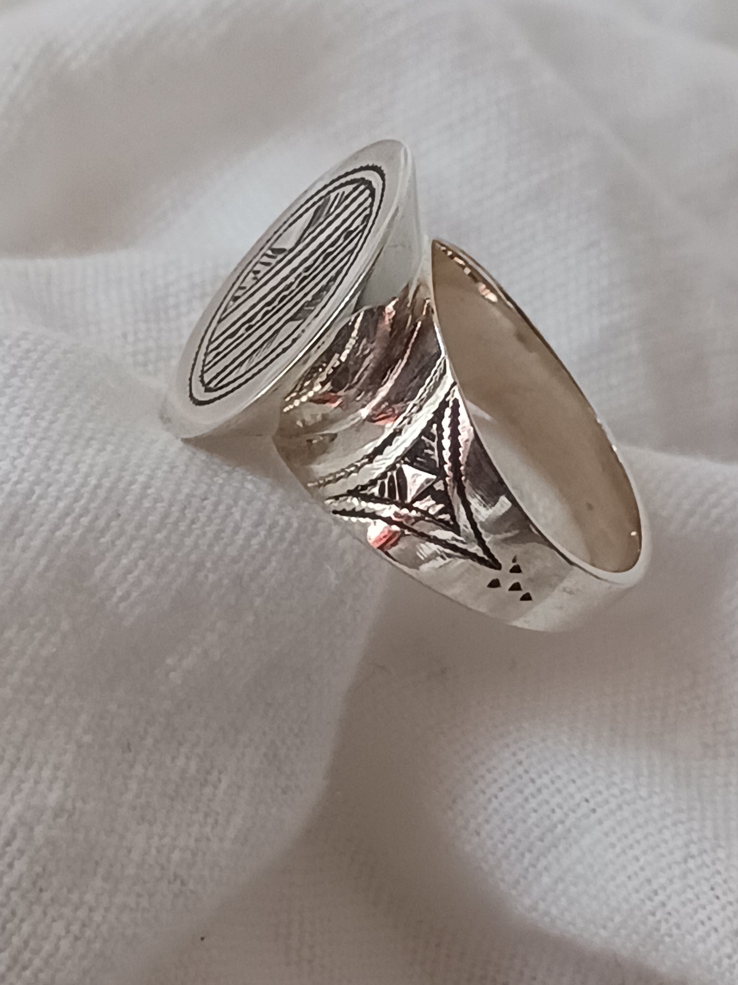 Bague touareg en argent massif
