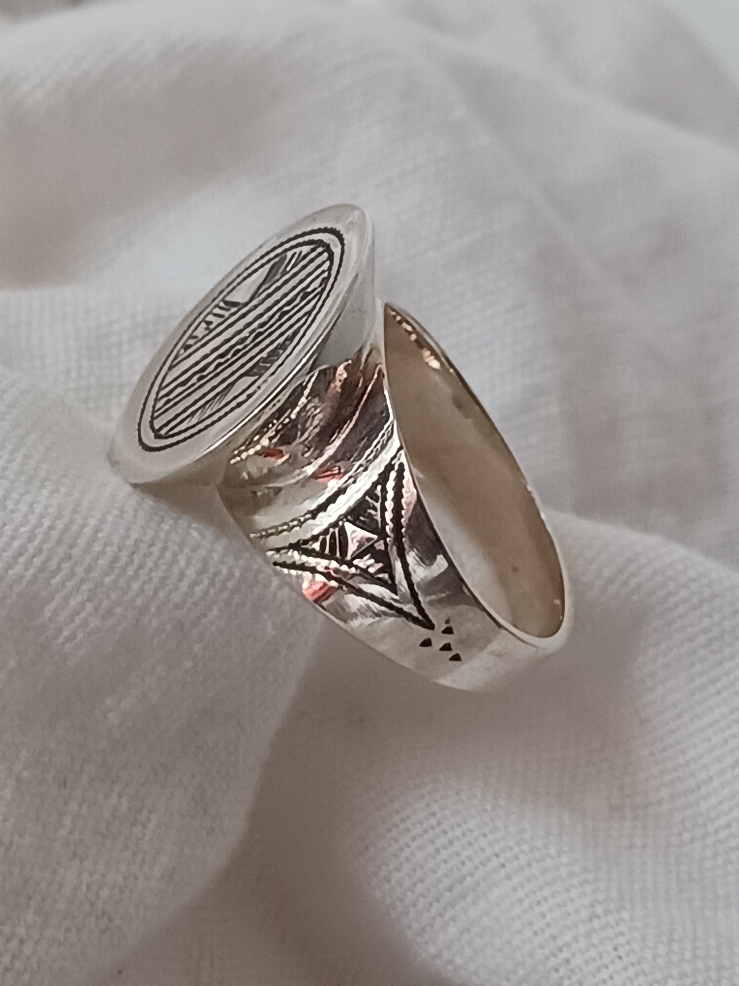 Bague touareg en argent massif