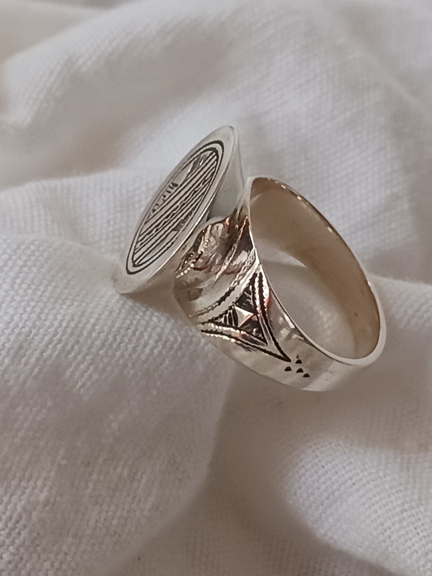 Bague touareg en argent massif