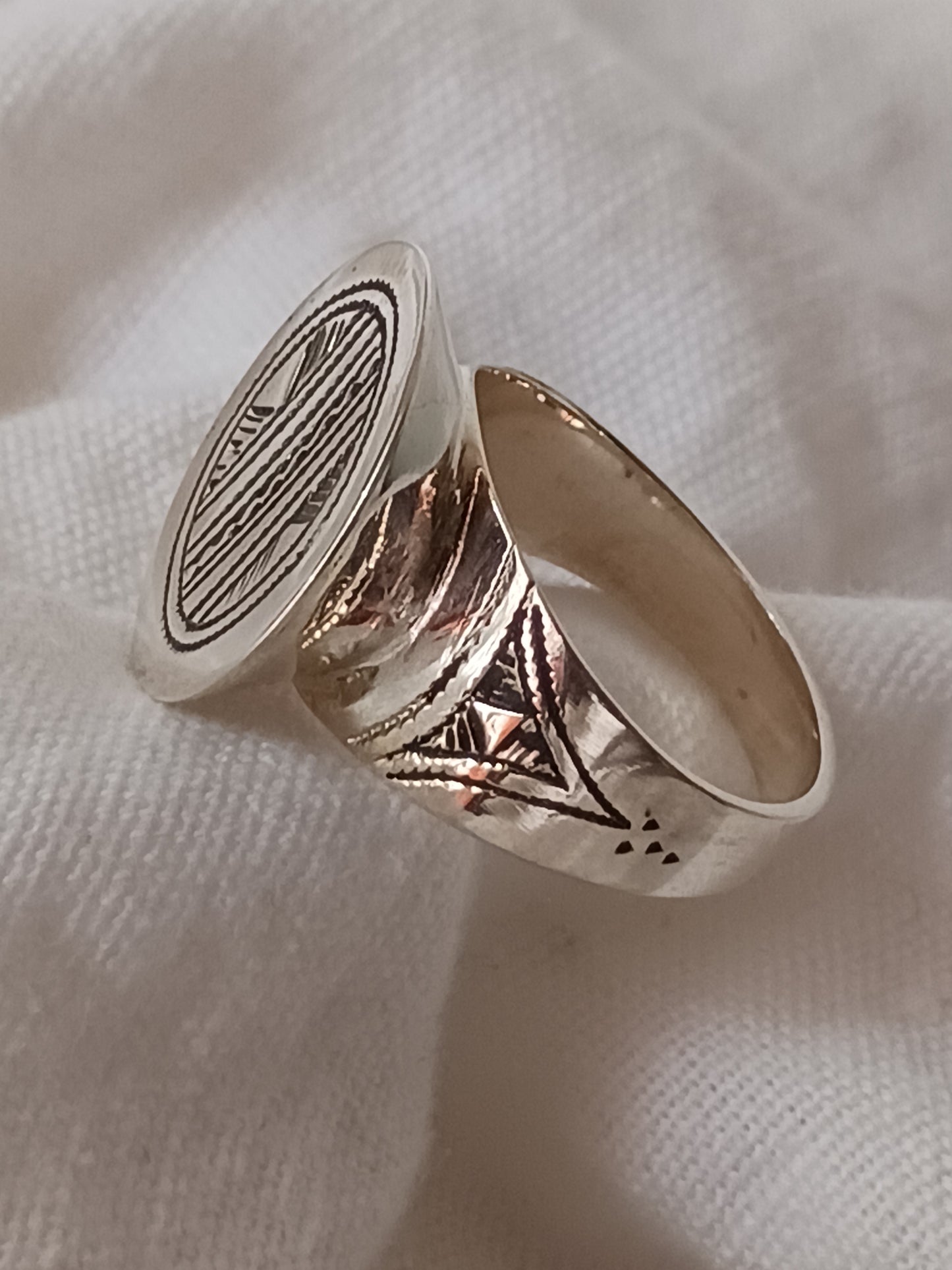 Bague touareg en argent massif