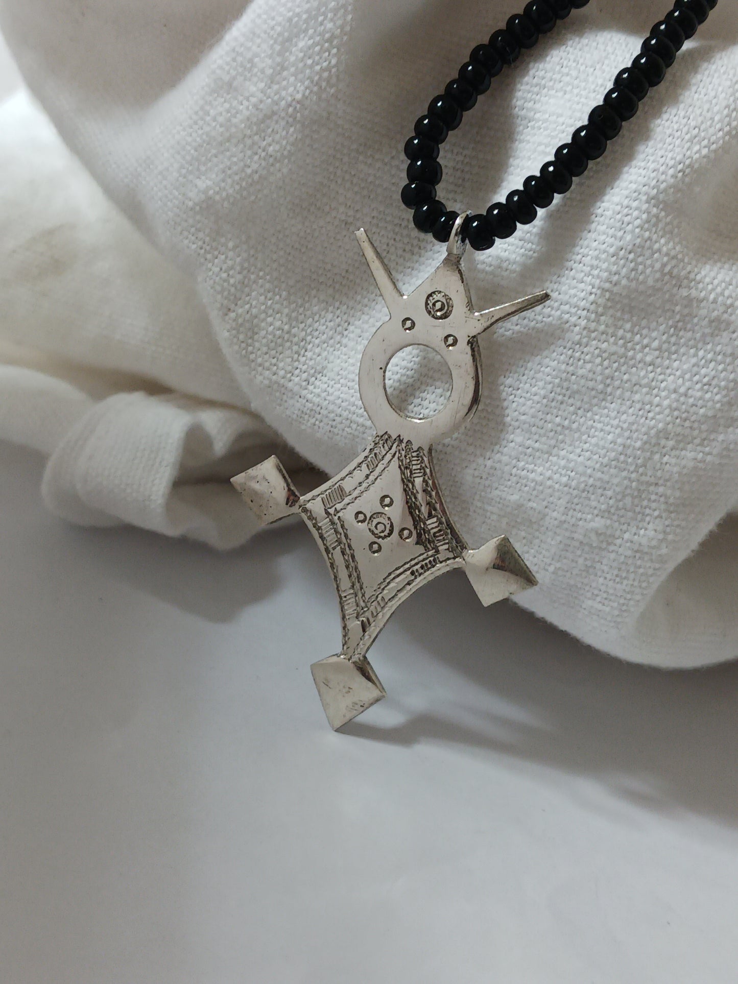 Collier Croix touareg en argent massif