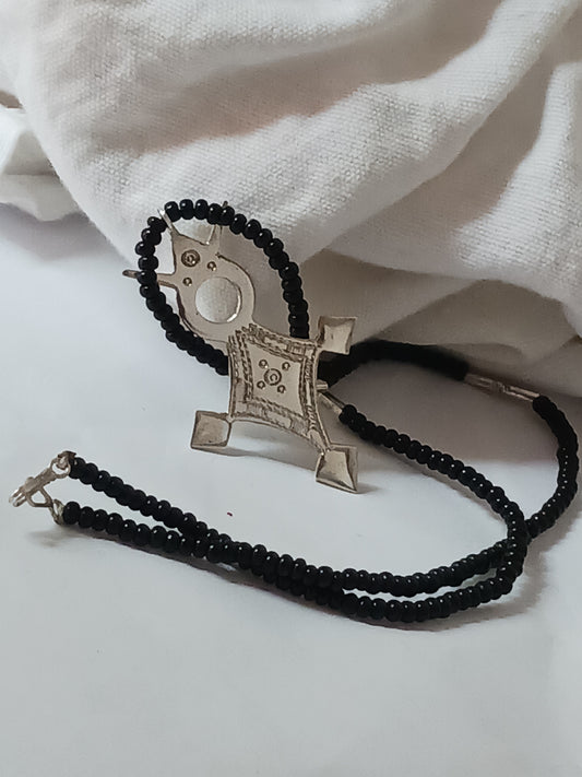 Collier Croix touareg en argent massif