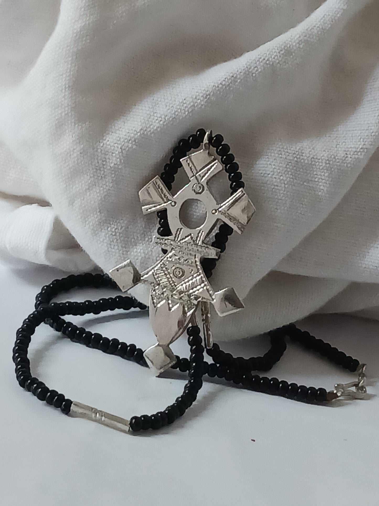 Collier Croix touareg en argent massif