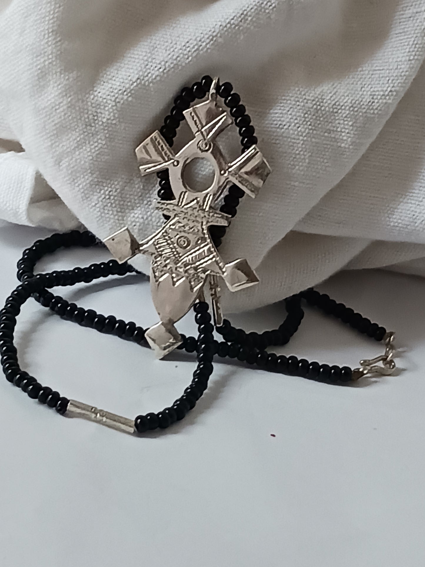 Collier Croix touareg en argent massif