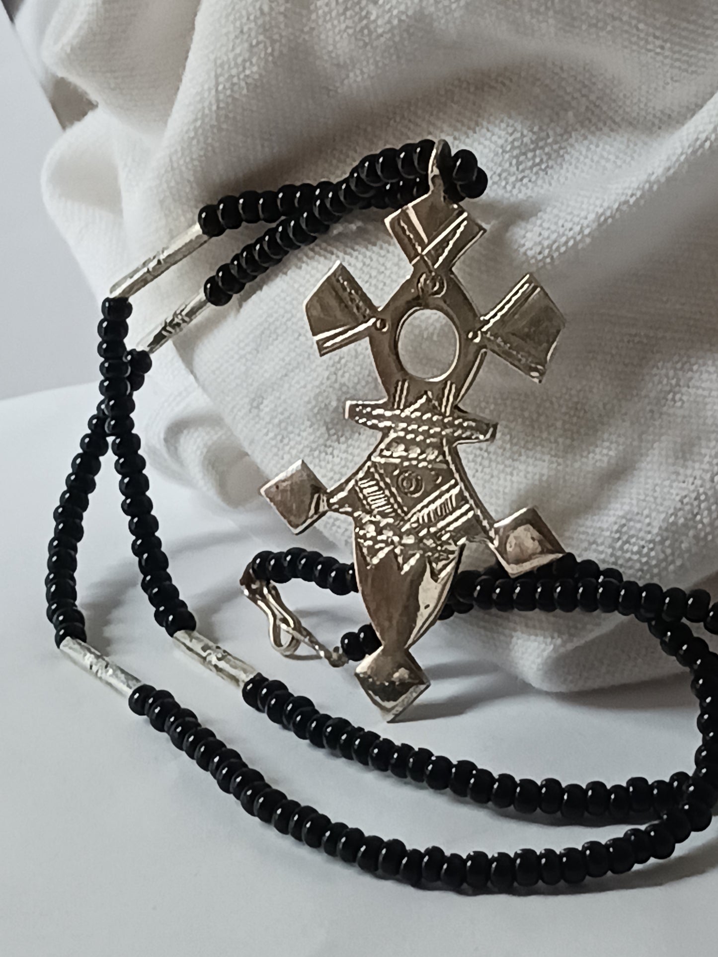 Collier Croix touareg en argent massif