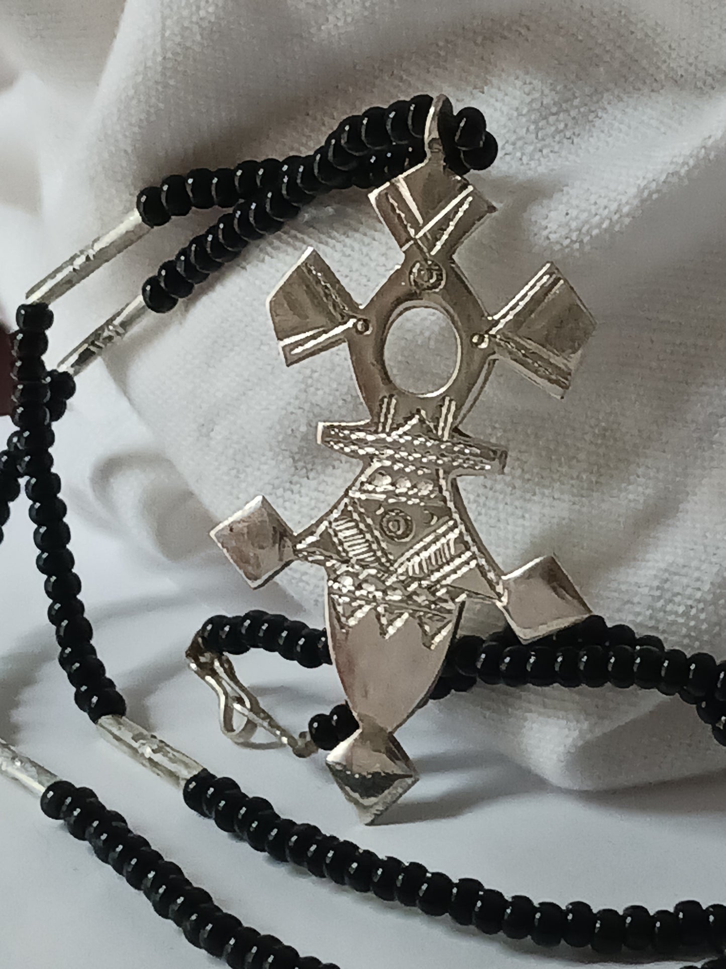 Collier Croix touareg en argent massif