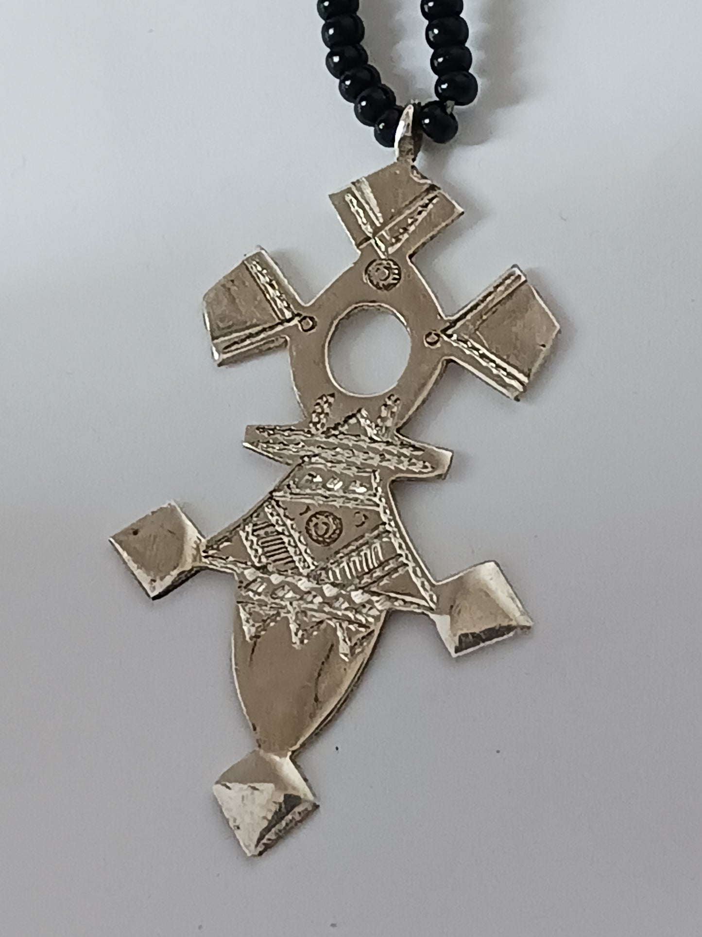 Collier Croix touareg en argent massif