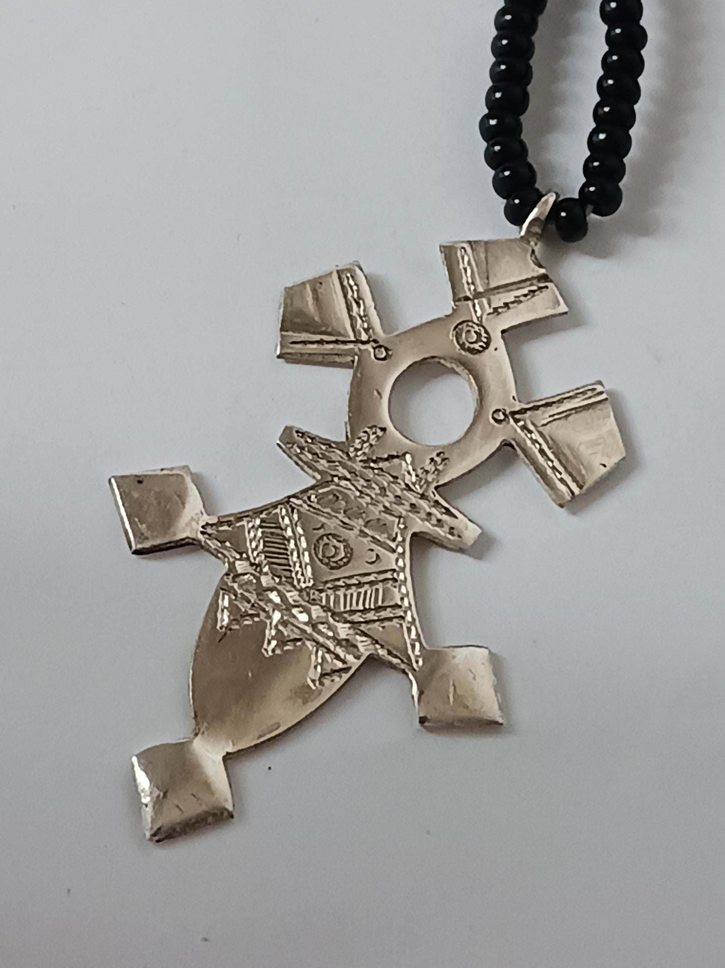 Collier Croix touareg en argent massif