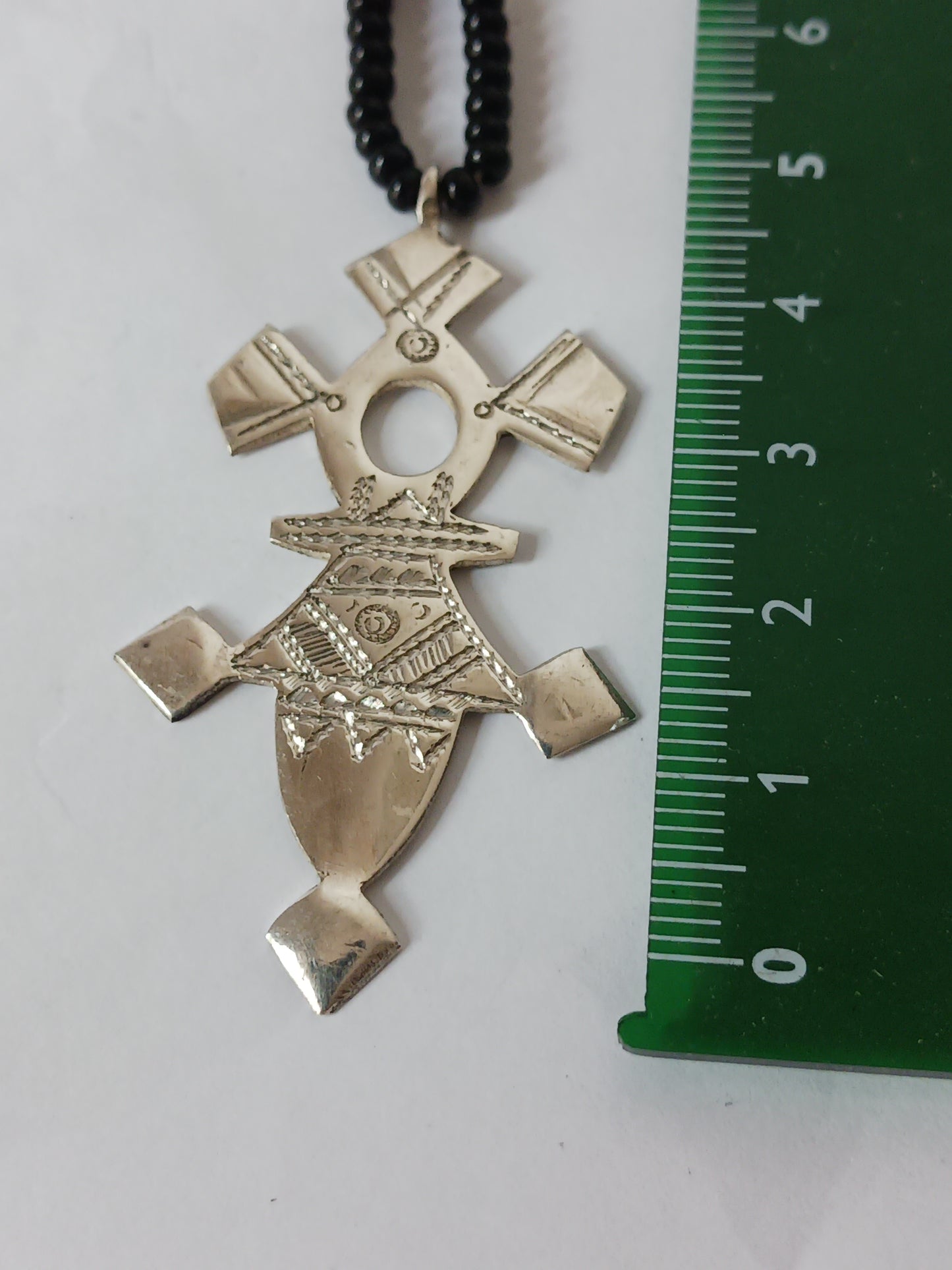 Collier Croix touareg en argent massif