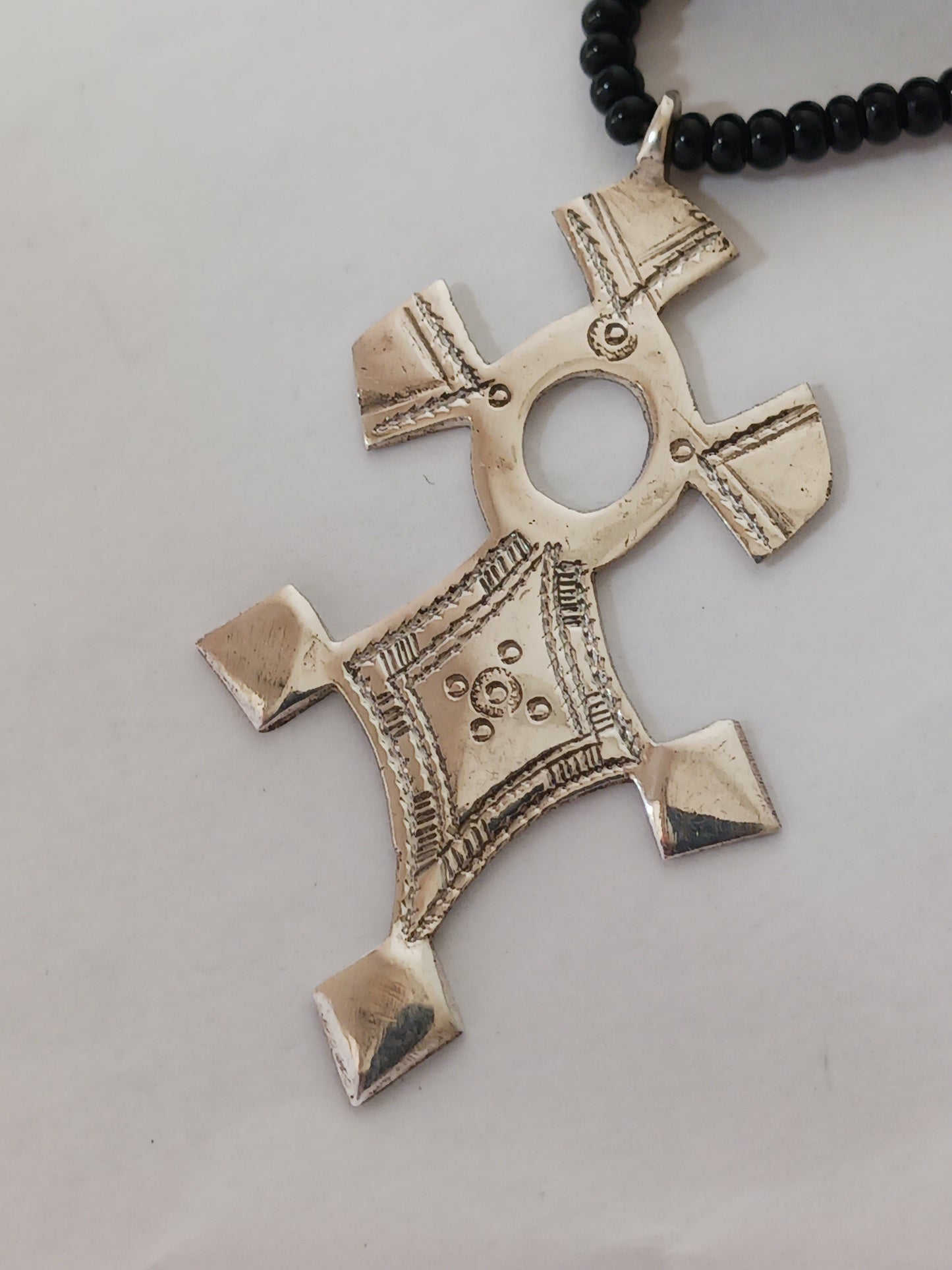 Collier Croix touareg en argent massif