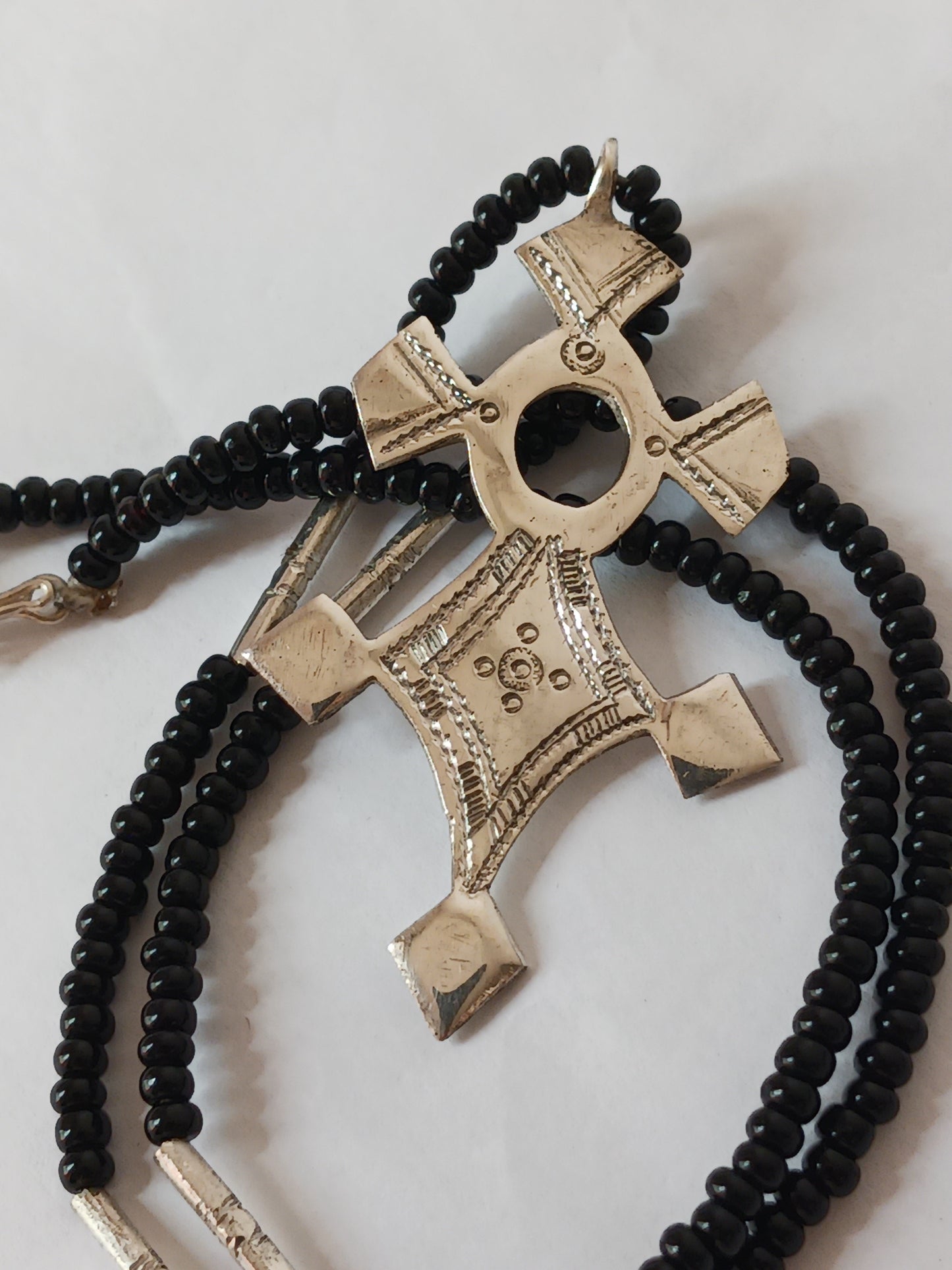 Collier Croix touareg en argent massif