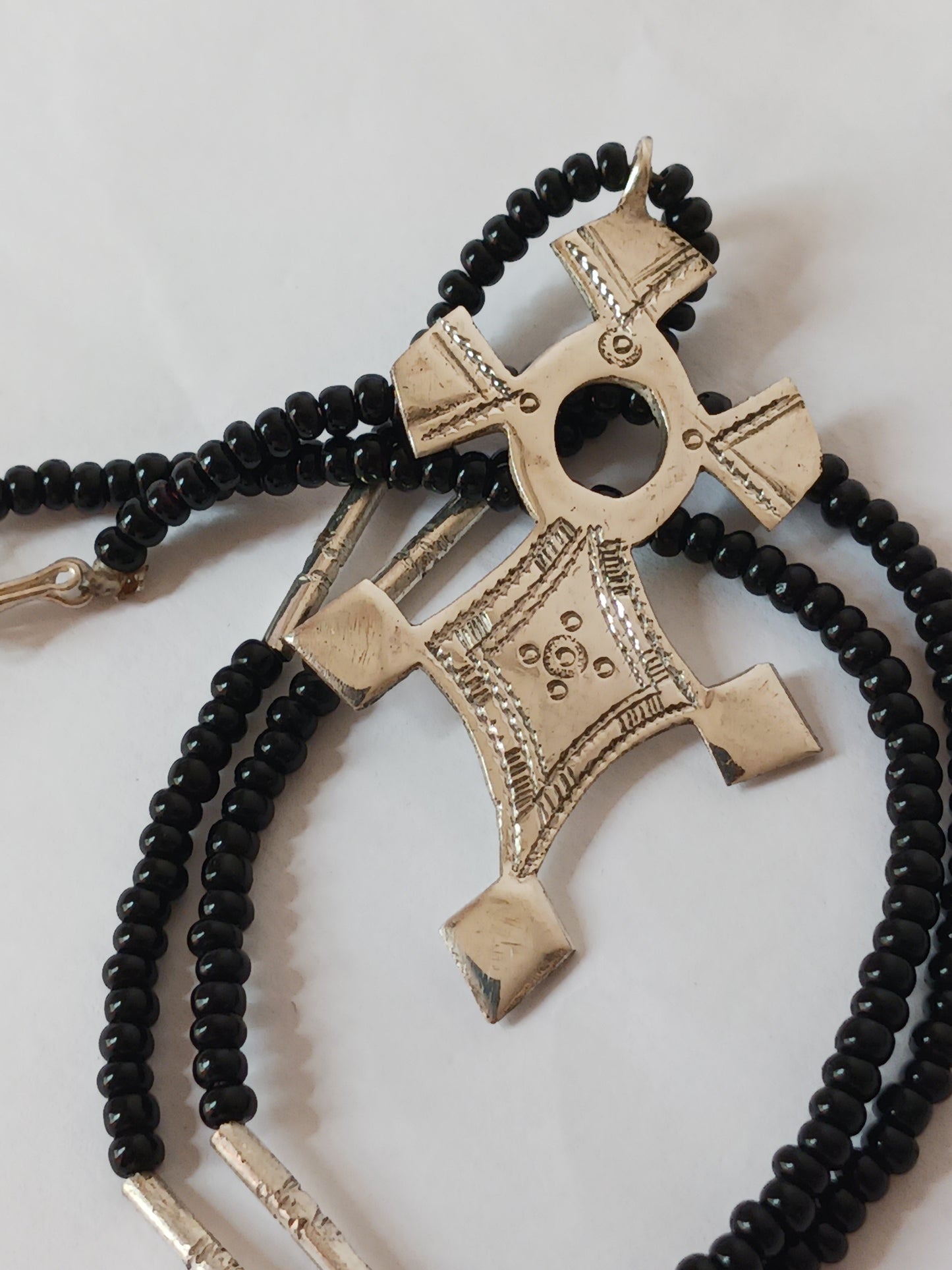 Collier Croix touareg en argent massif