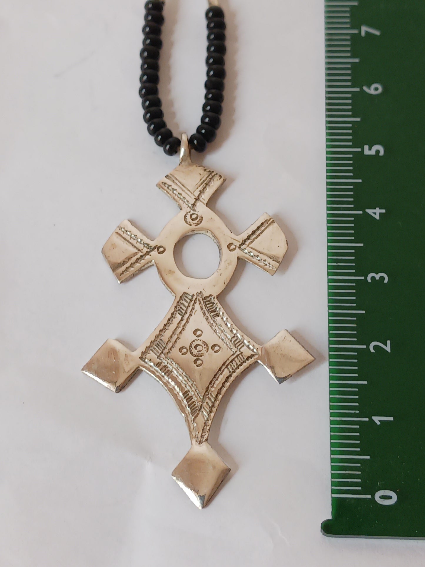 Collier Croix touareg en argent massif
