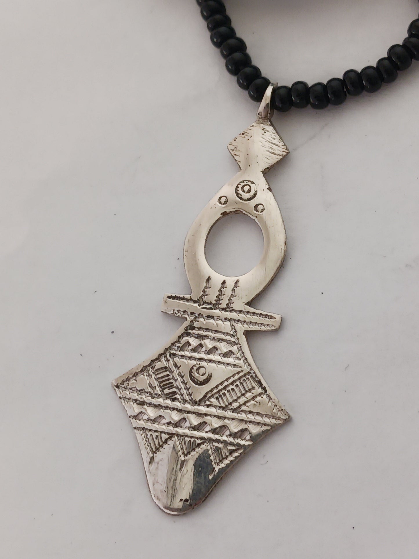 Collier Croix touareg en argent massif