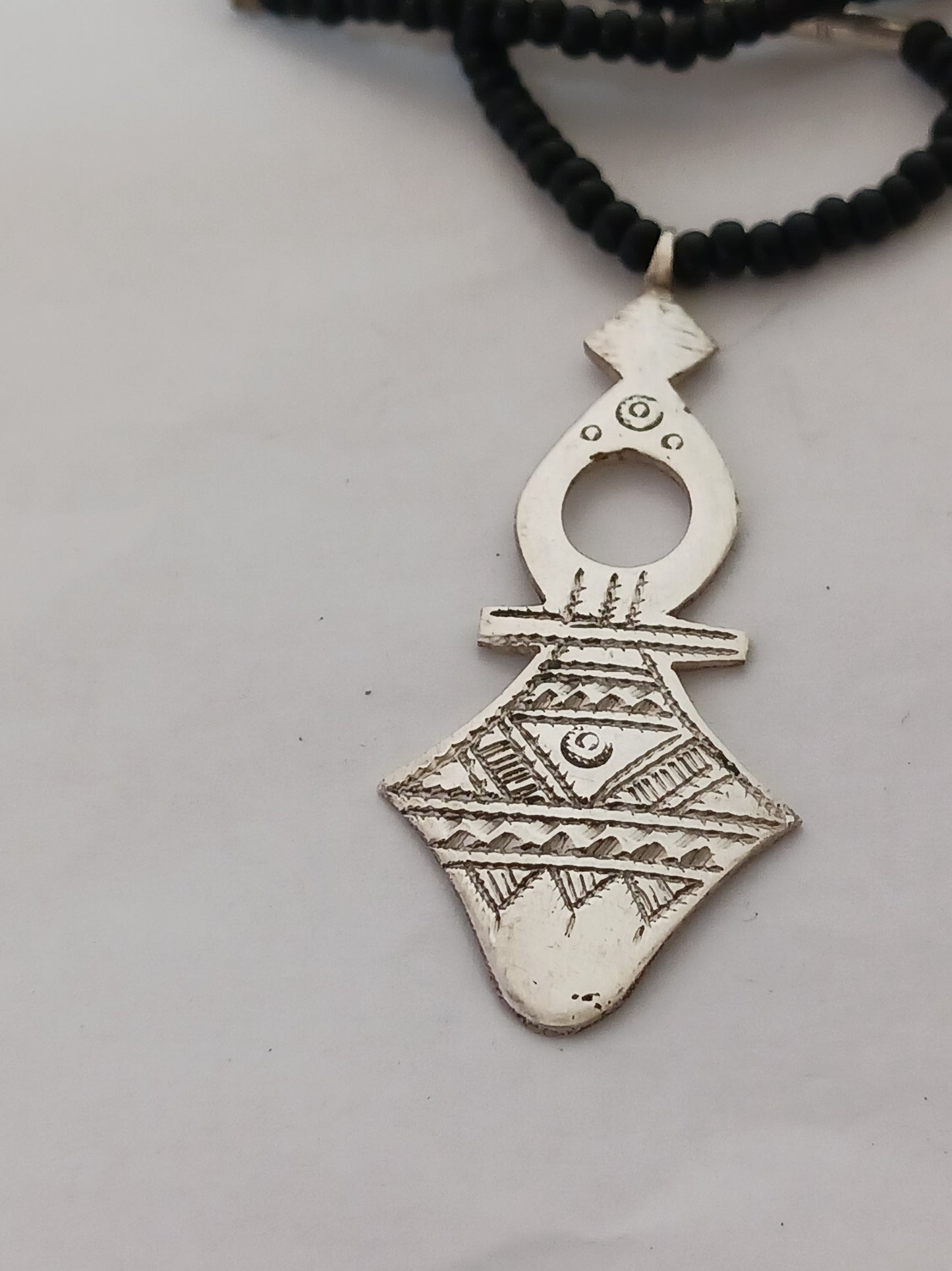 Collier Croix touareg en argent massif