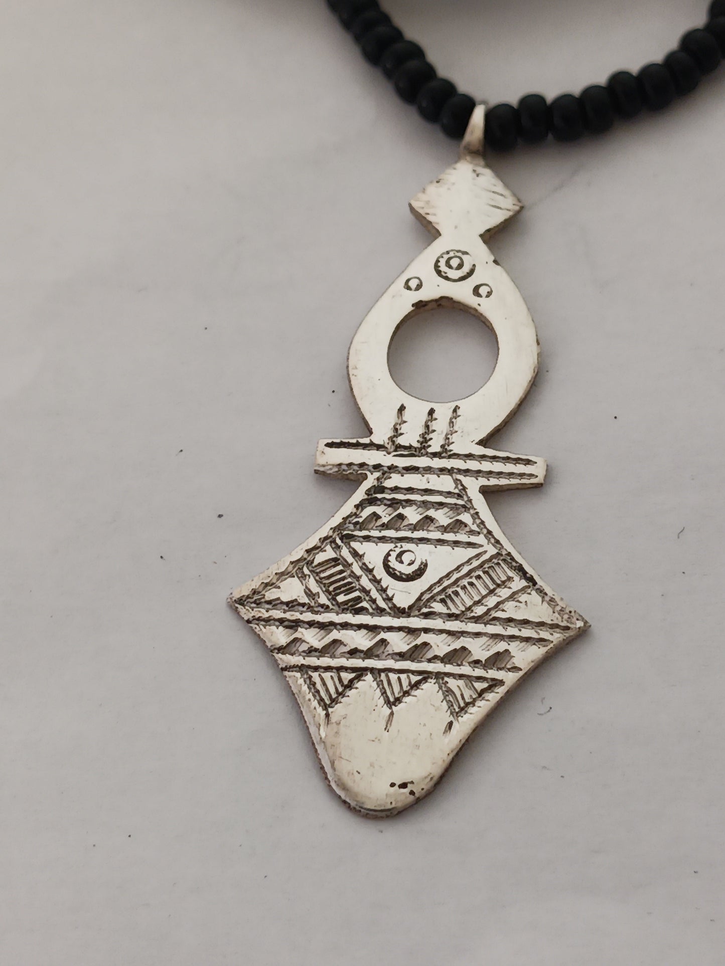 Collier Croix touareg en argent massif