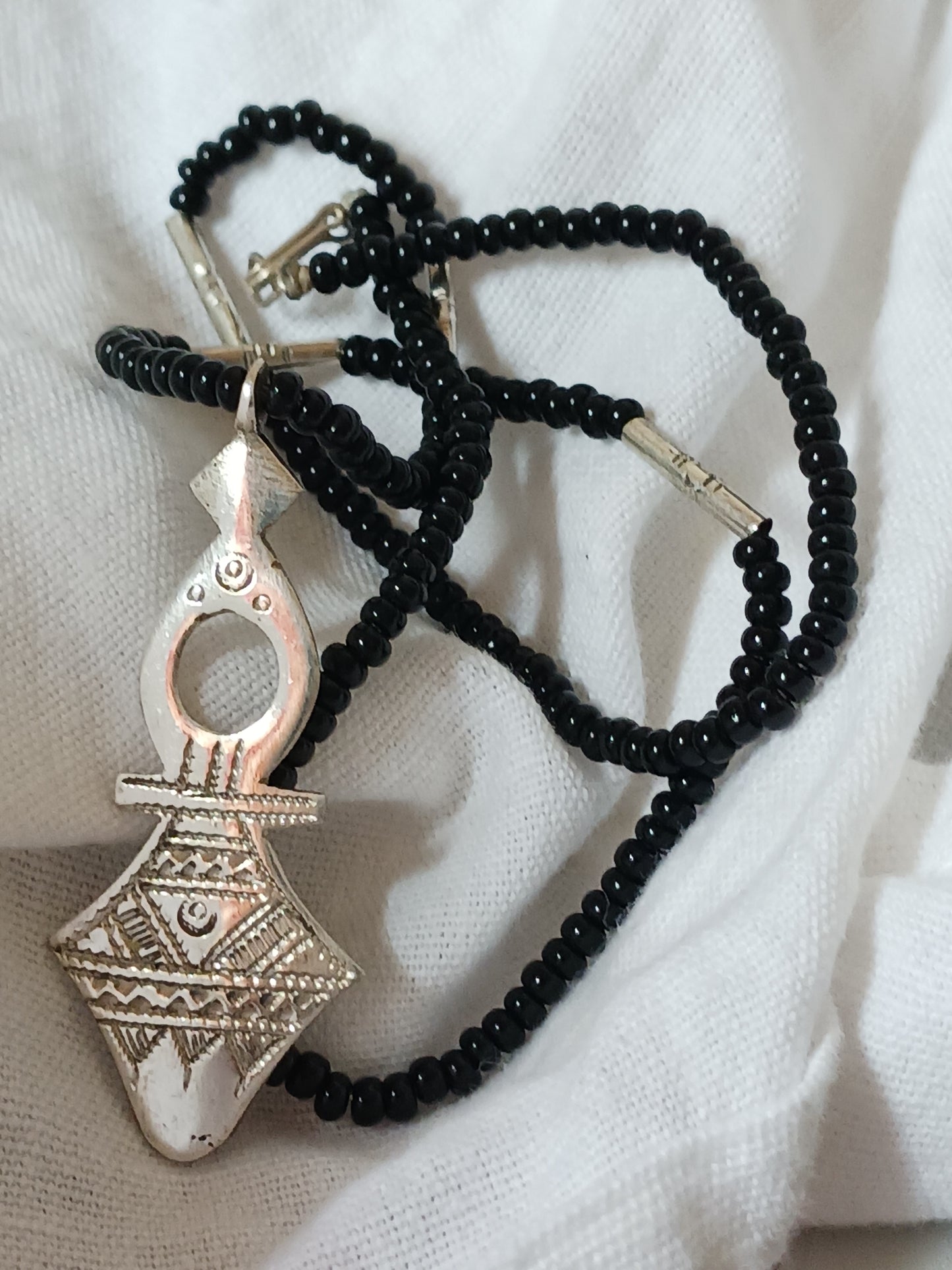 Collier Croix touareg en argent massif