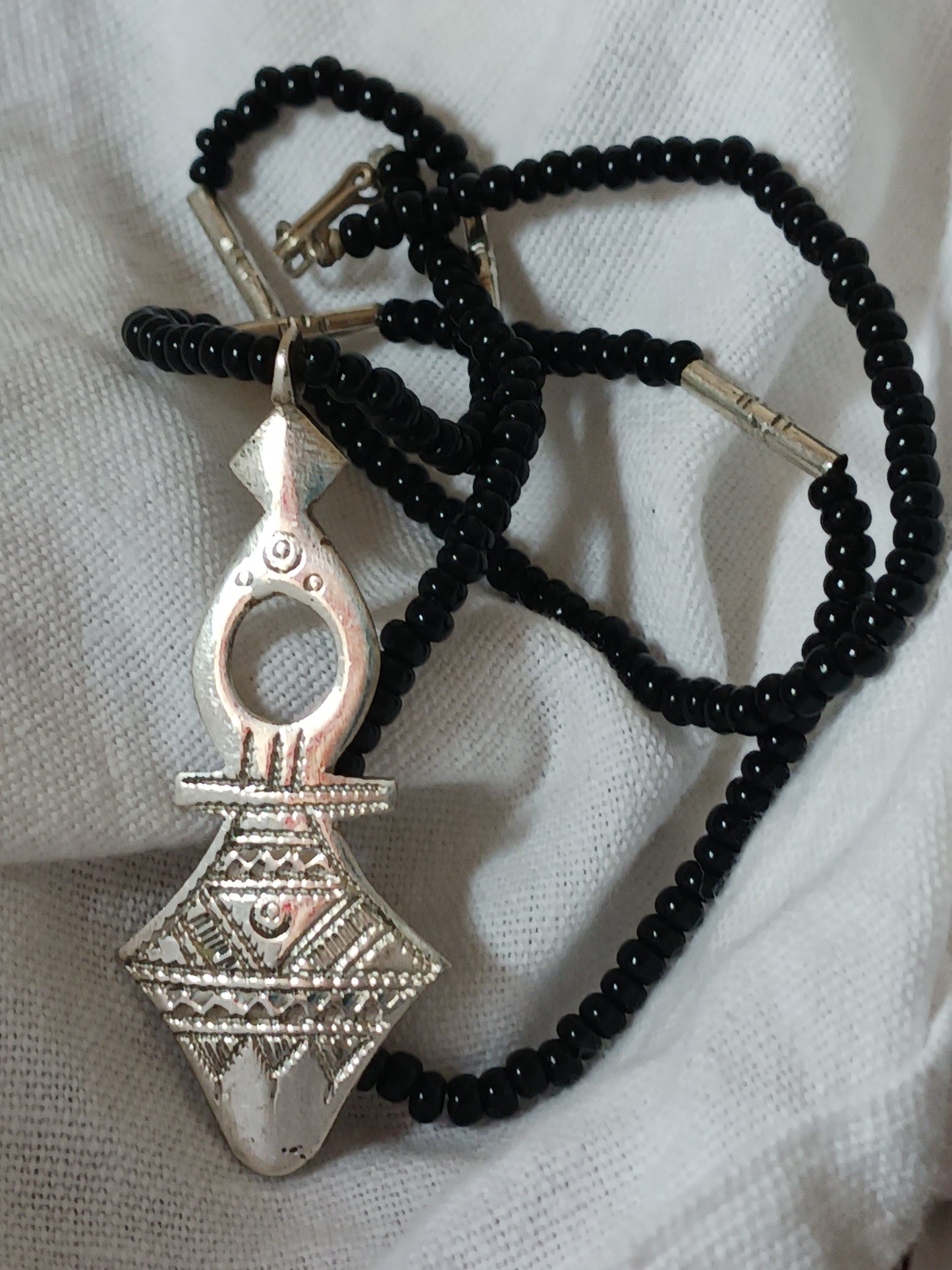 Collier Croix touareg en argent massif
